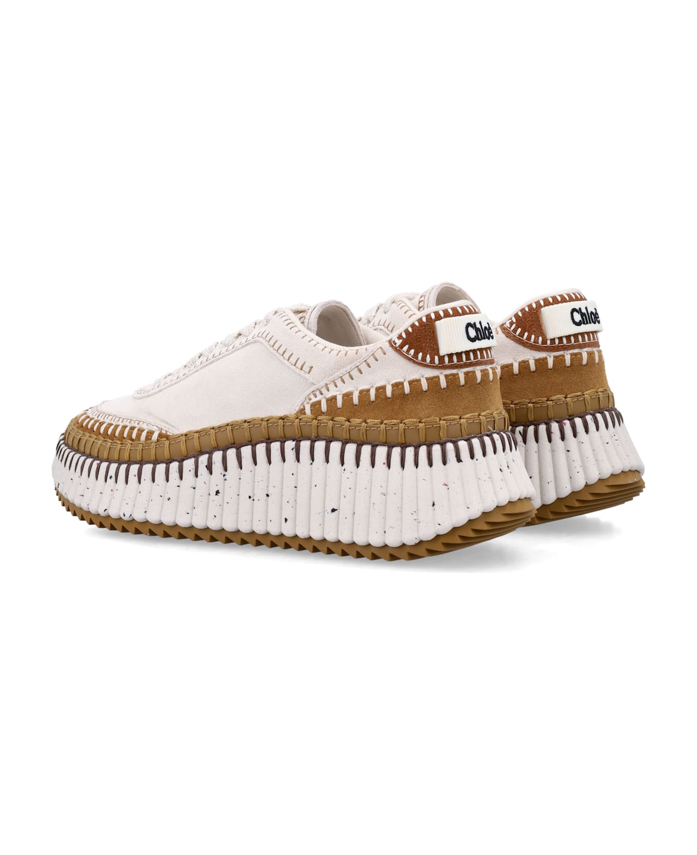 Chloé Nama Sneaker - WHITE + BROWN