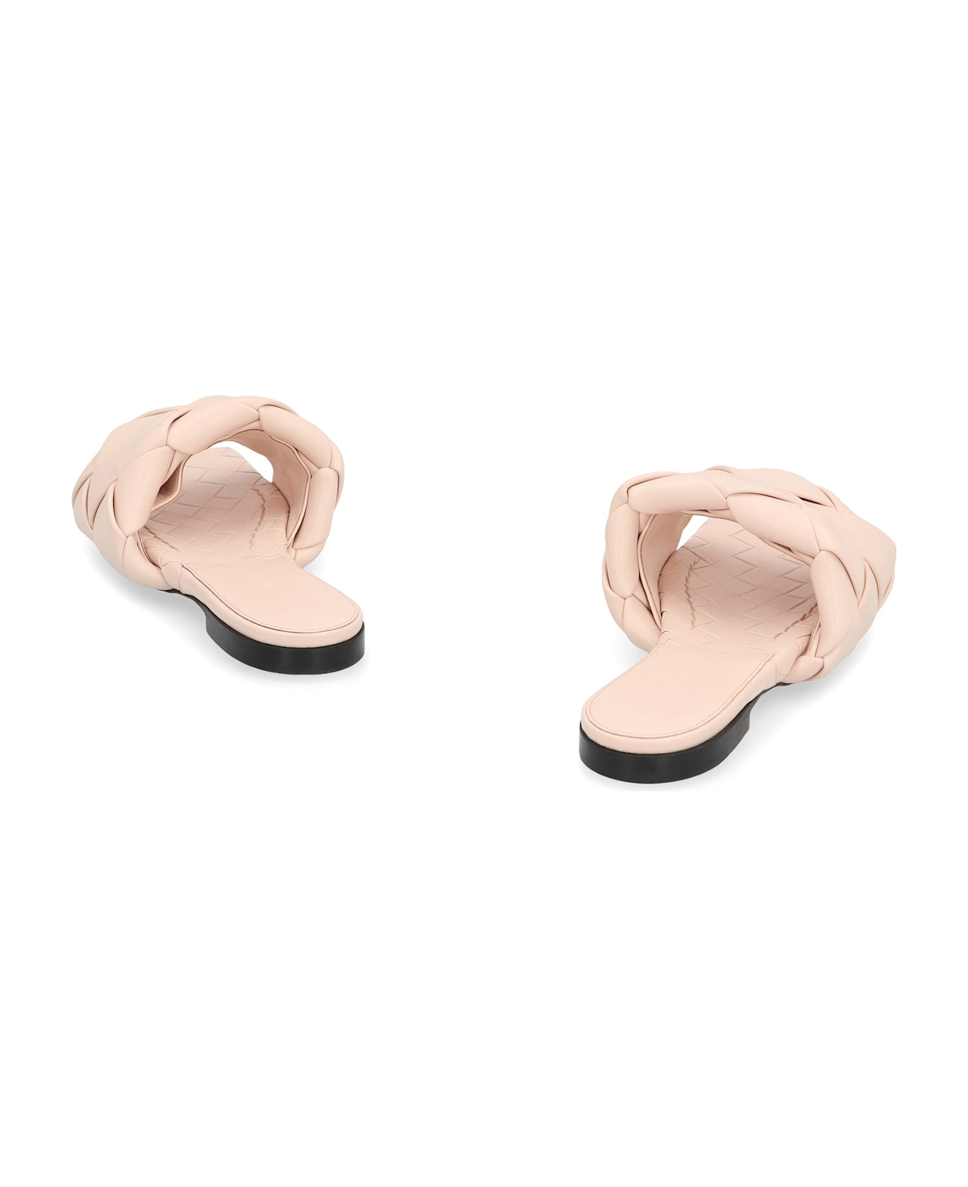 Bottega Veneta The Lido Leather Flat Sandals - Pink