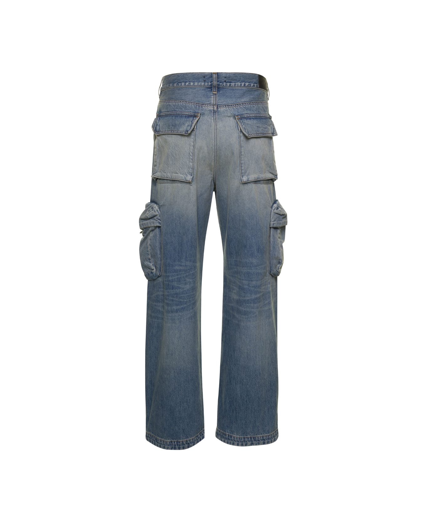AMIRI Blue Cargo Jeans In Denim Man - Blu デニム