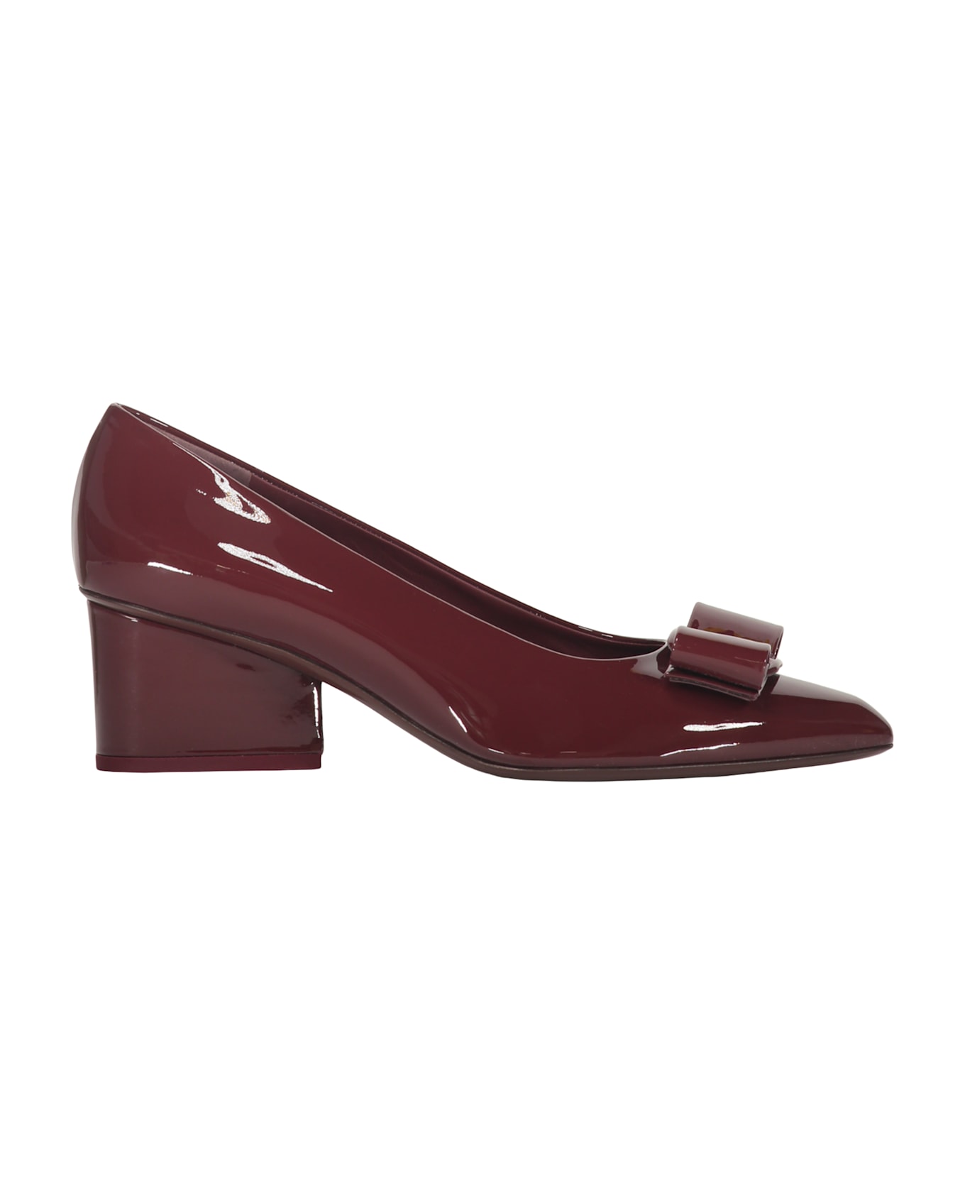 Ferragamo Leather Pumps - Burgundy