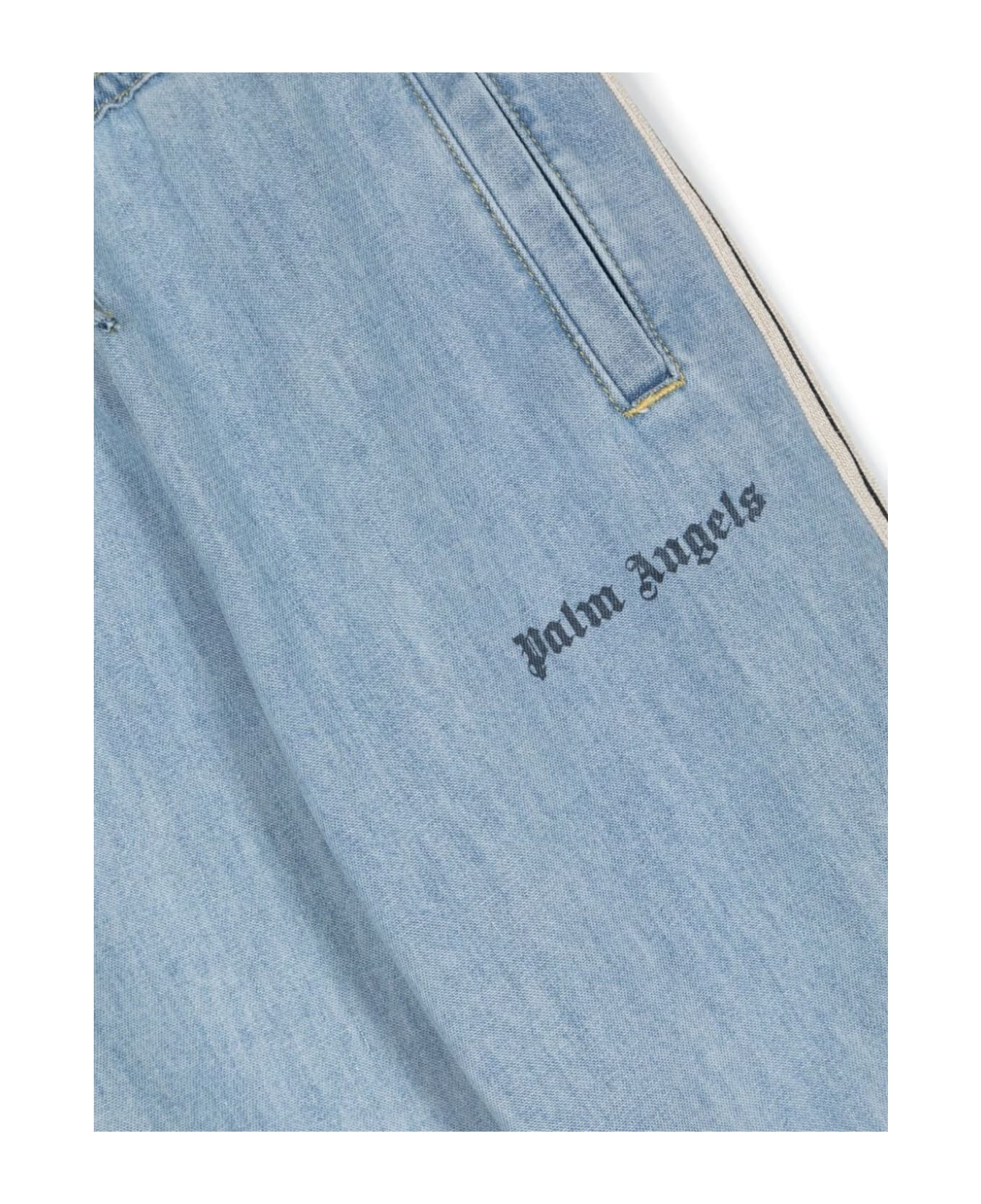 Palm Angels Trousers Blue - Blue ボトムス
