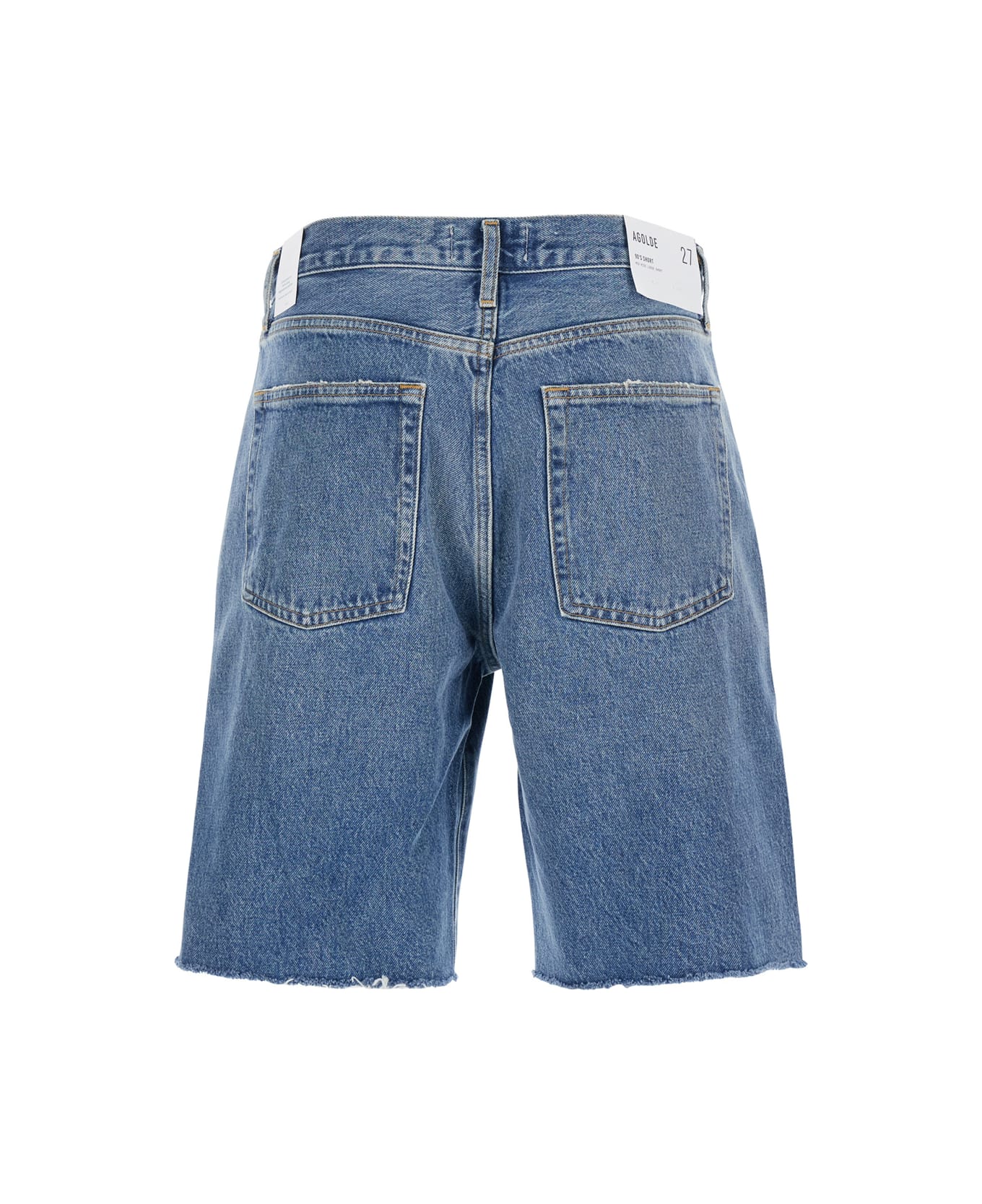 AGOLDE Blue Five-pocket Shorts With Button Closure In Denim Woman - Blu