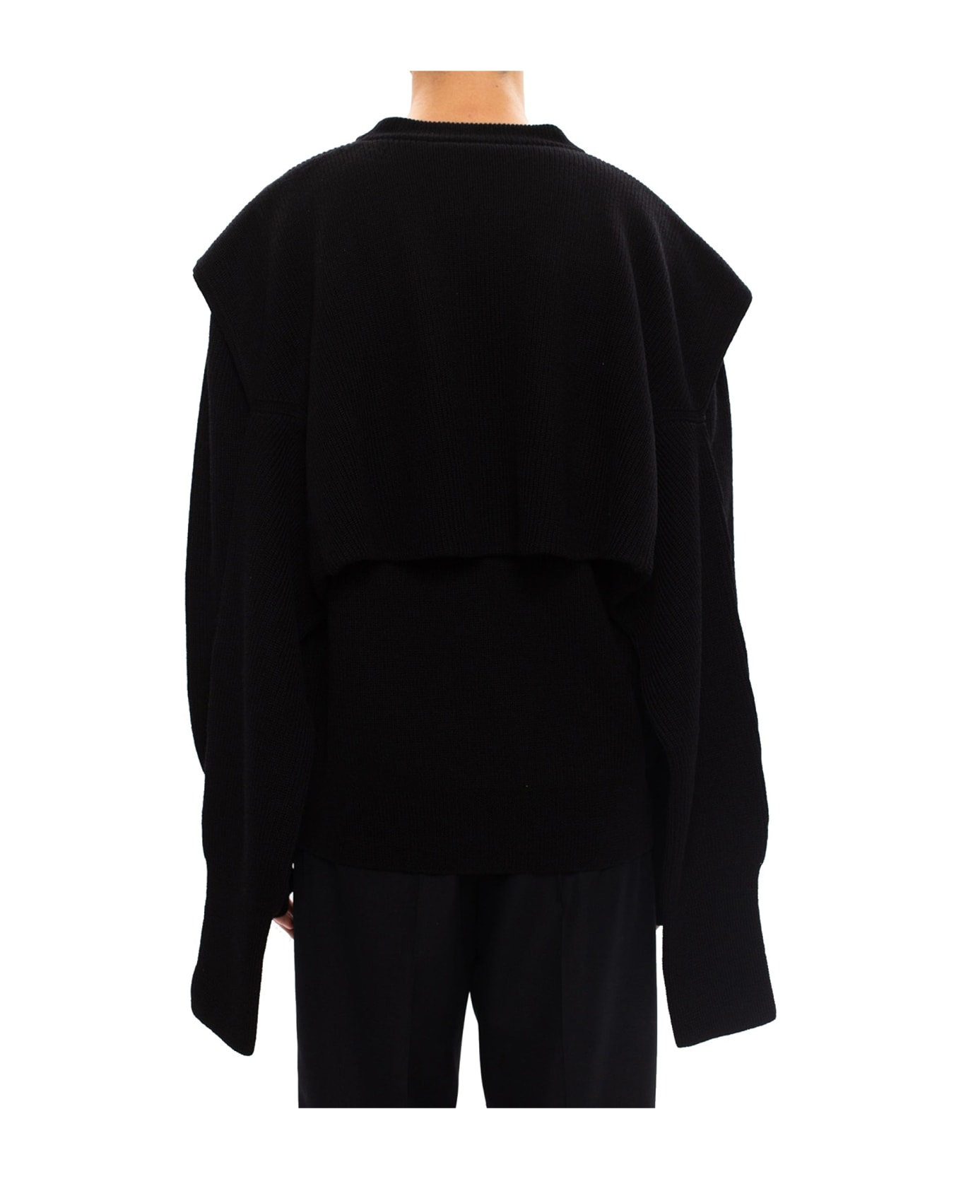 Balenciaga Double Sleeves Knit - Black