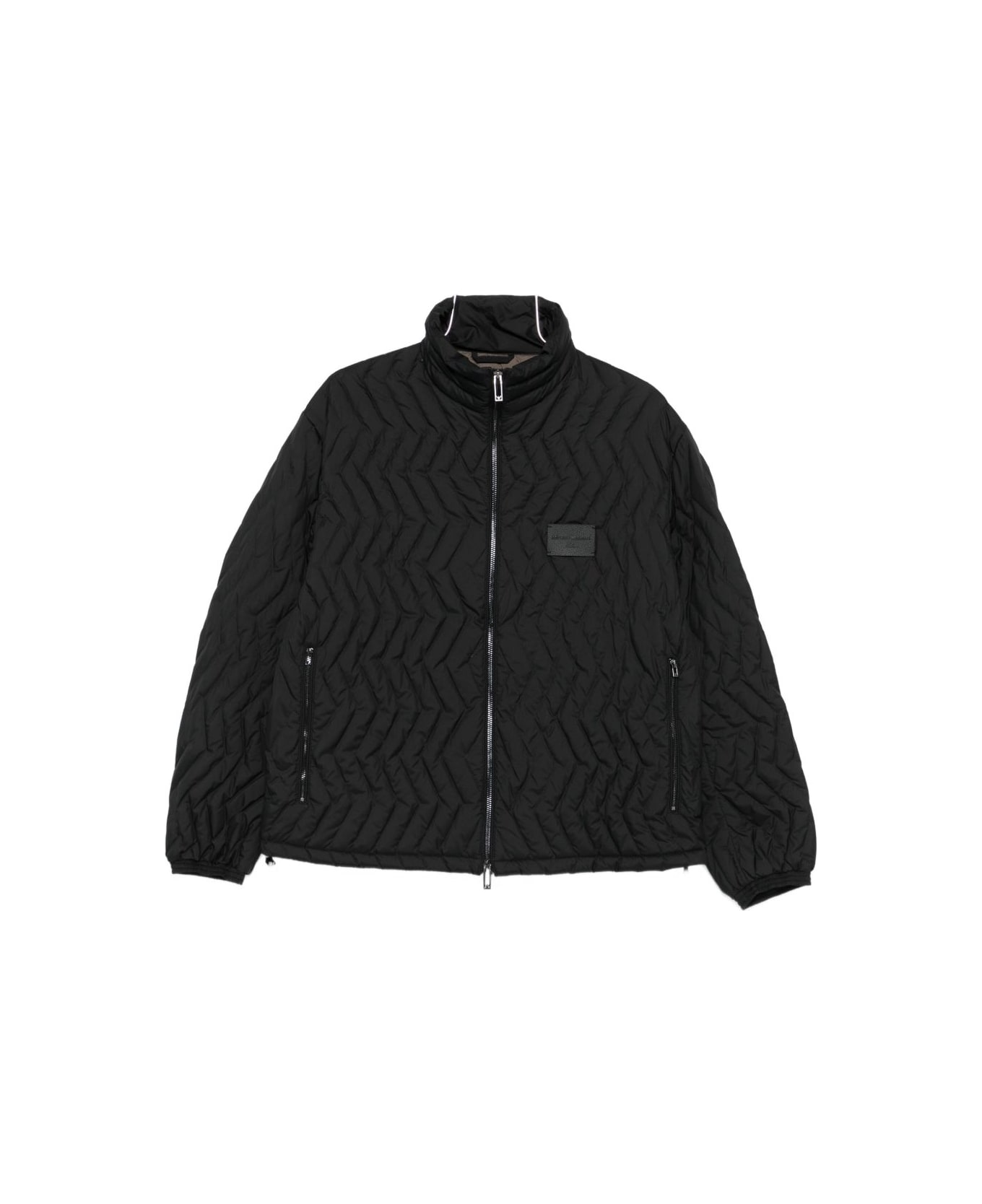 Emporio Armani Quilted Down Jacket - Black