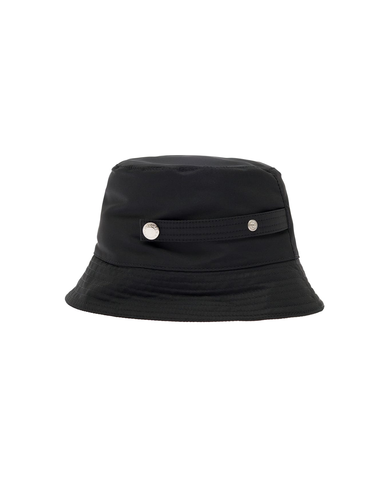 Alexander McQueen Black Bucket Hat With Tonal Graffiti Logo In Polyester - Black