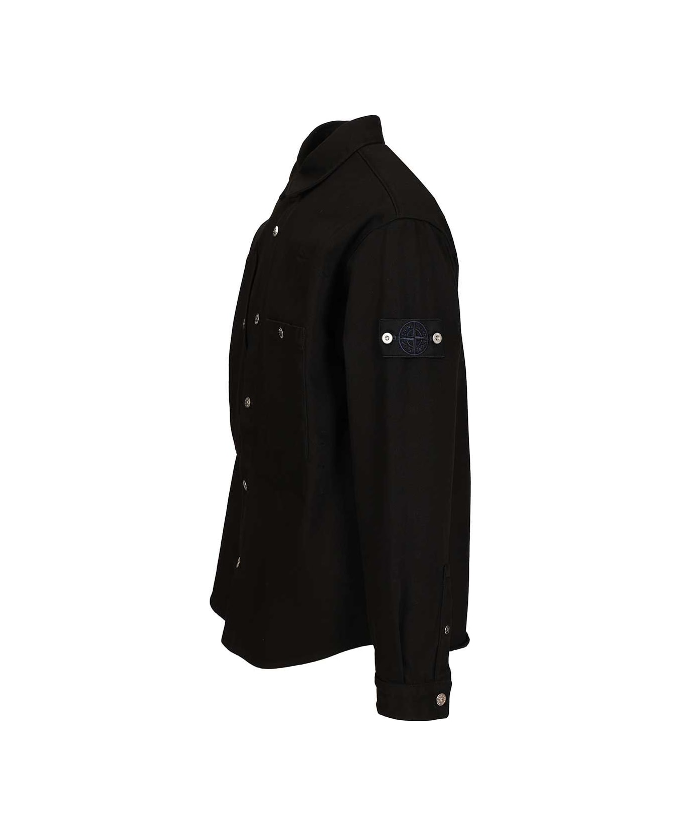 Stone Island Shirt Bull Denim - BLACK