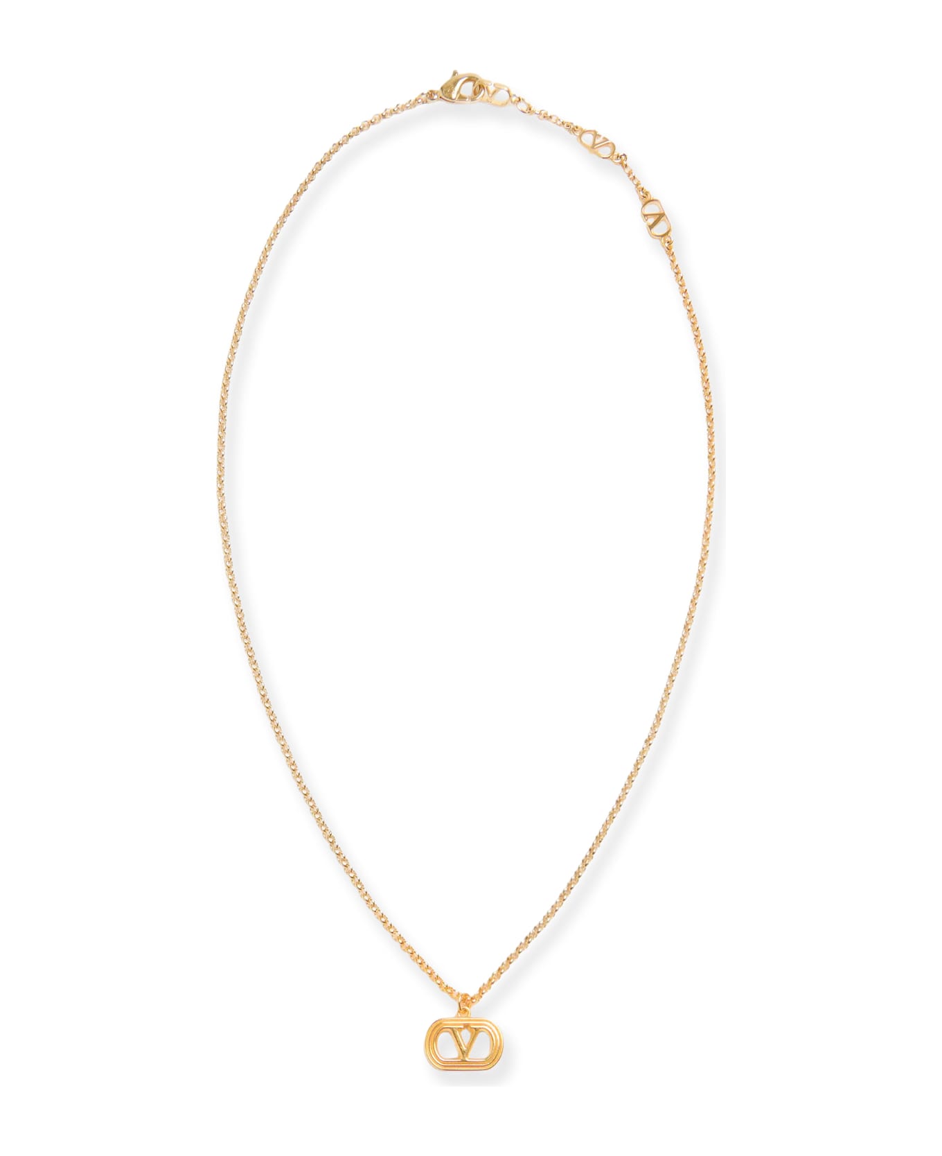Valentino Garavani Ovalette Metal Necklace - Golden