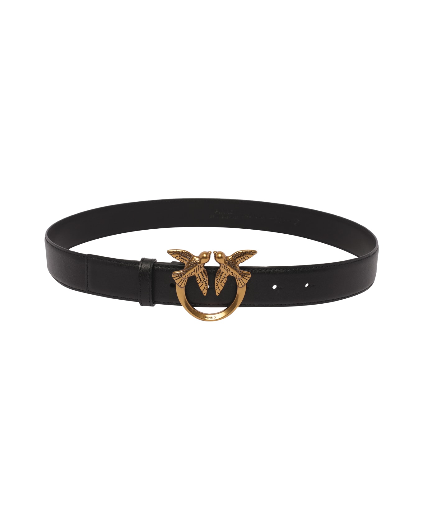 Pinko Love Berry Belt - Q Nero Antique Gold
