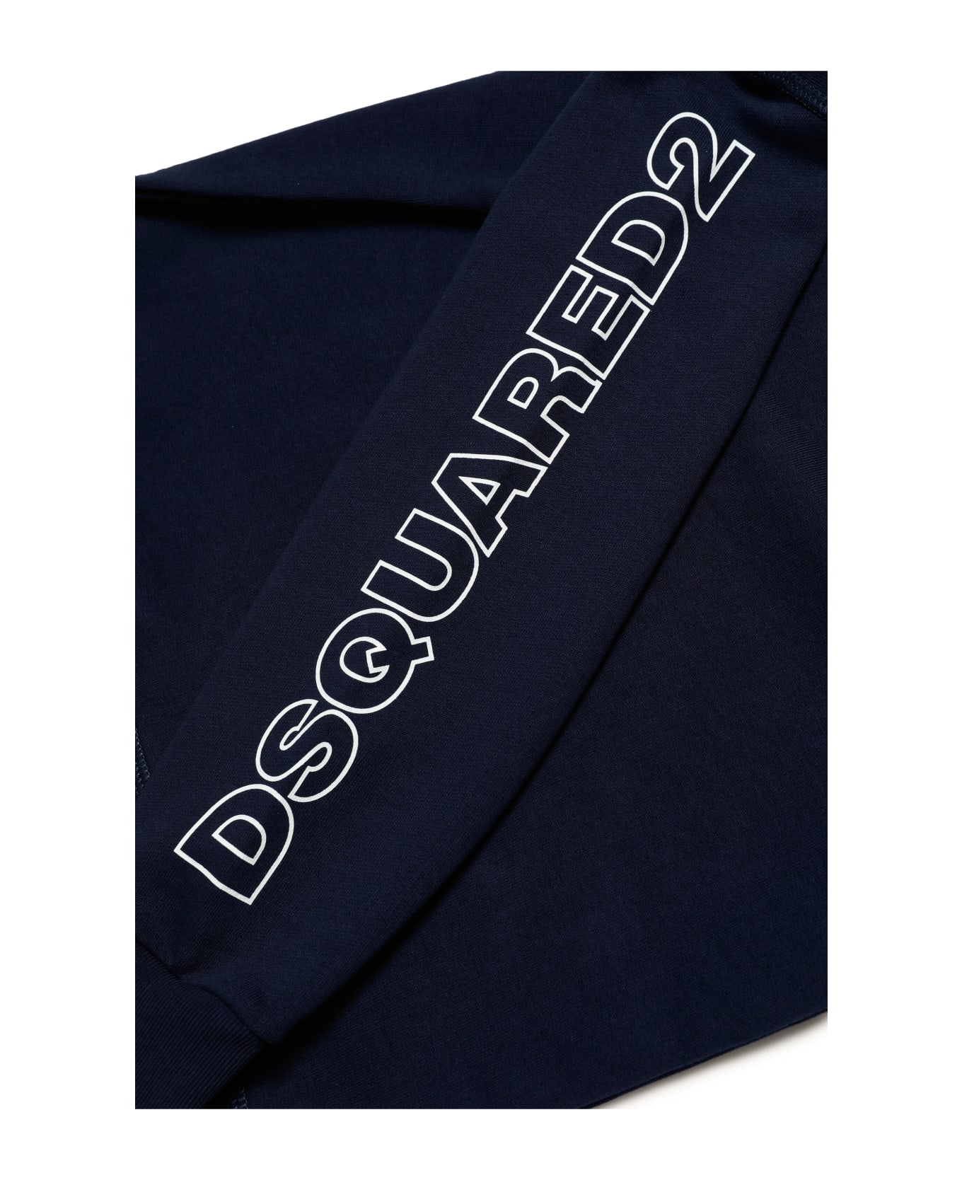 Dsquared2 D2s721u Relax Sweat-shirt Dsquared Cotton Crew-neck Sweatshirt With Outline Logo - Blu