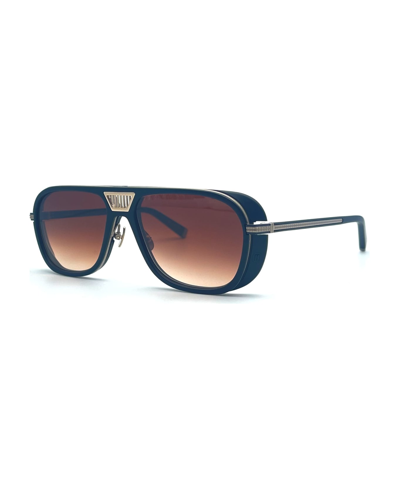 Matsuda M3023-v2 - Matte Gold Sunglasses - Matte black