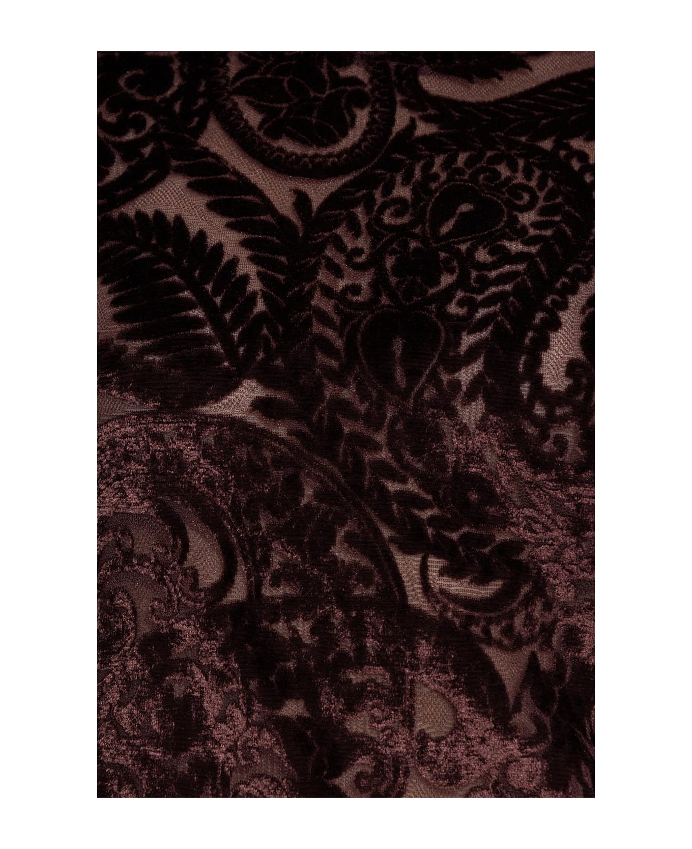 Etro Top With A Velvet Pattern - Burgundy