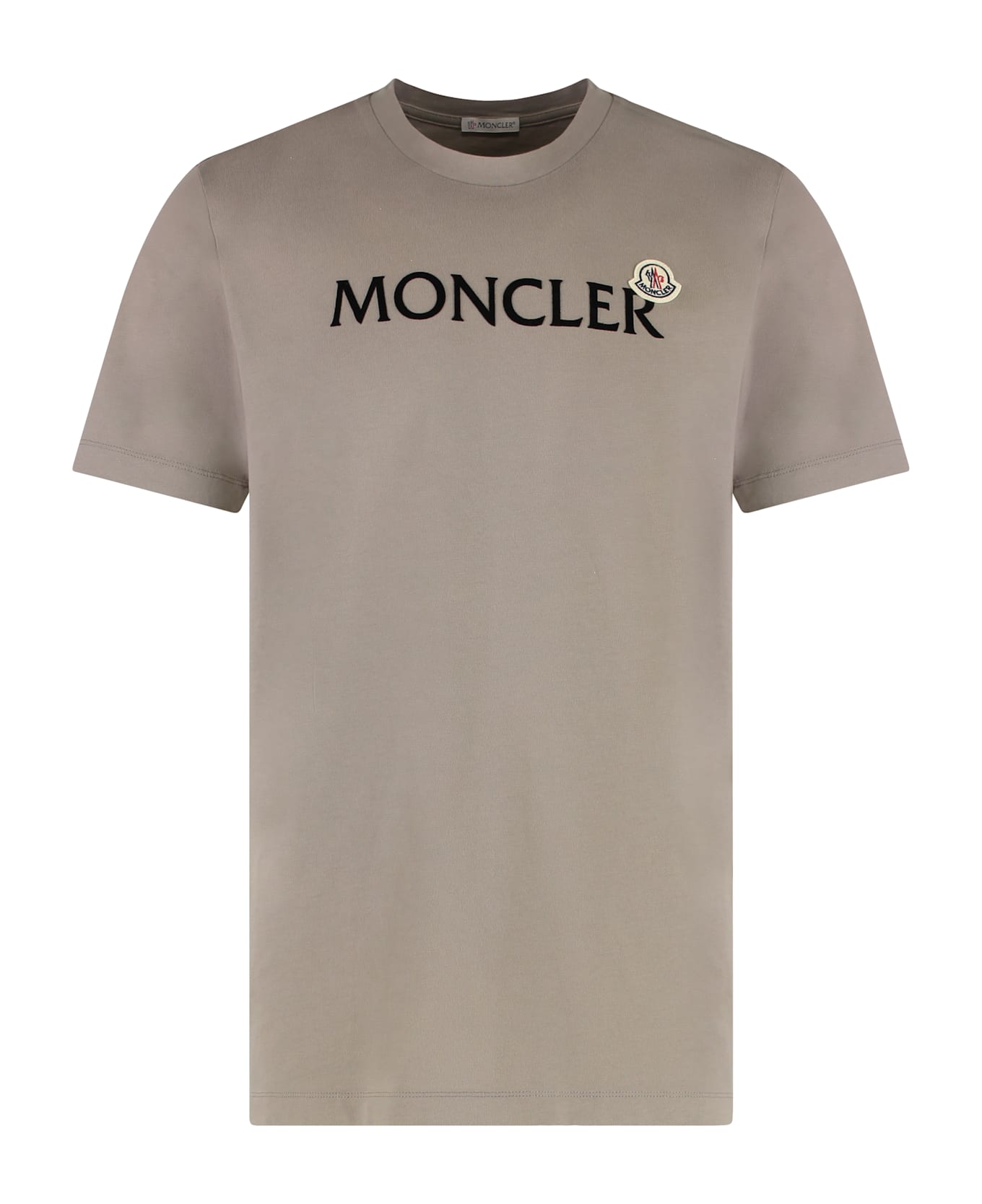 Moncler Logo Cotton T-shirt - turtledove