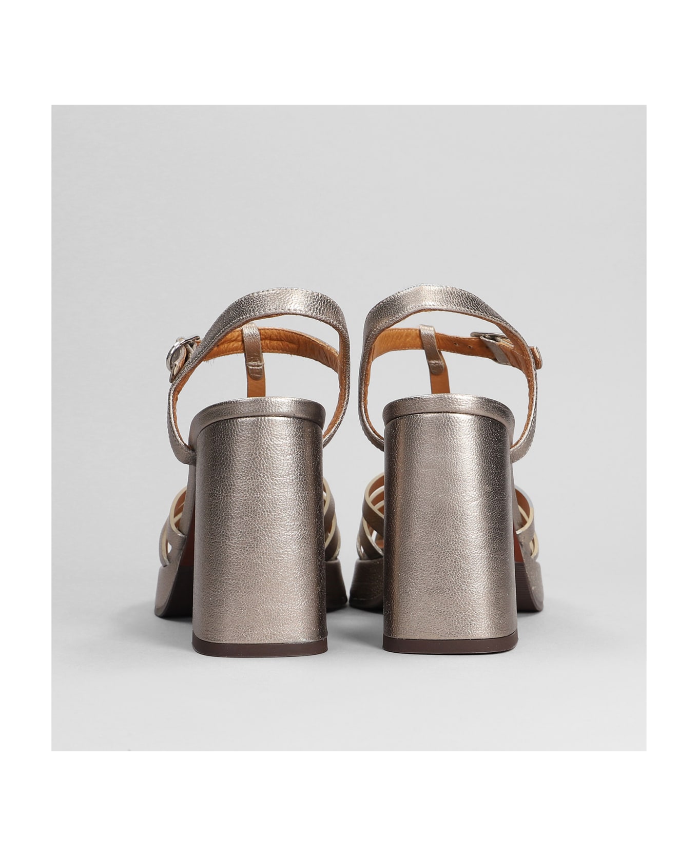 Chie Mihara Abay Sandals In Gunmetal Leather - Gunmetal