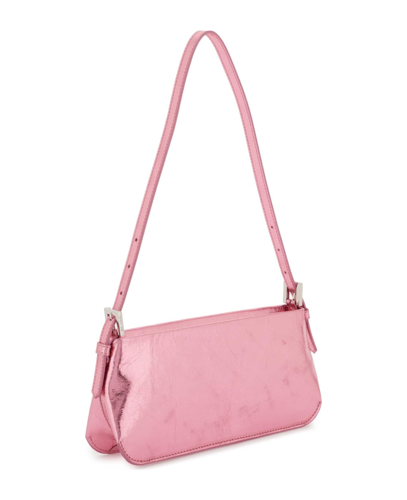 BY FAR Metallic Leather 'dulce' Shoulder Bag - LIPSTICK (Pink)