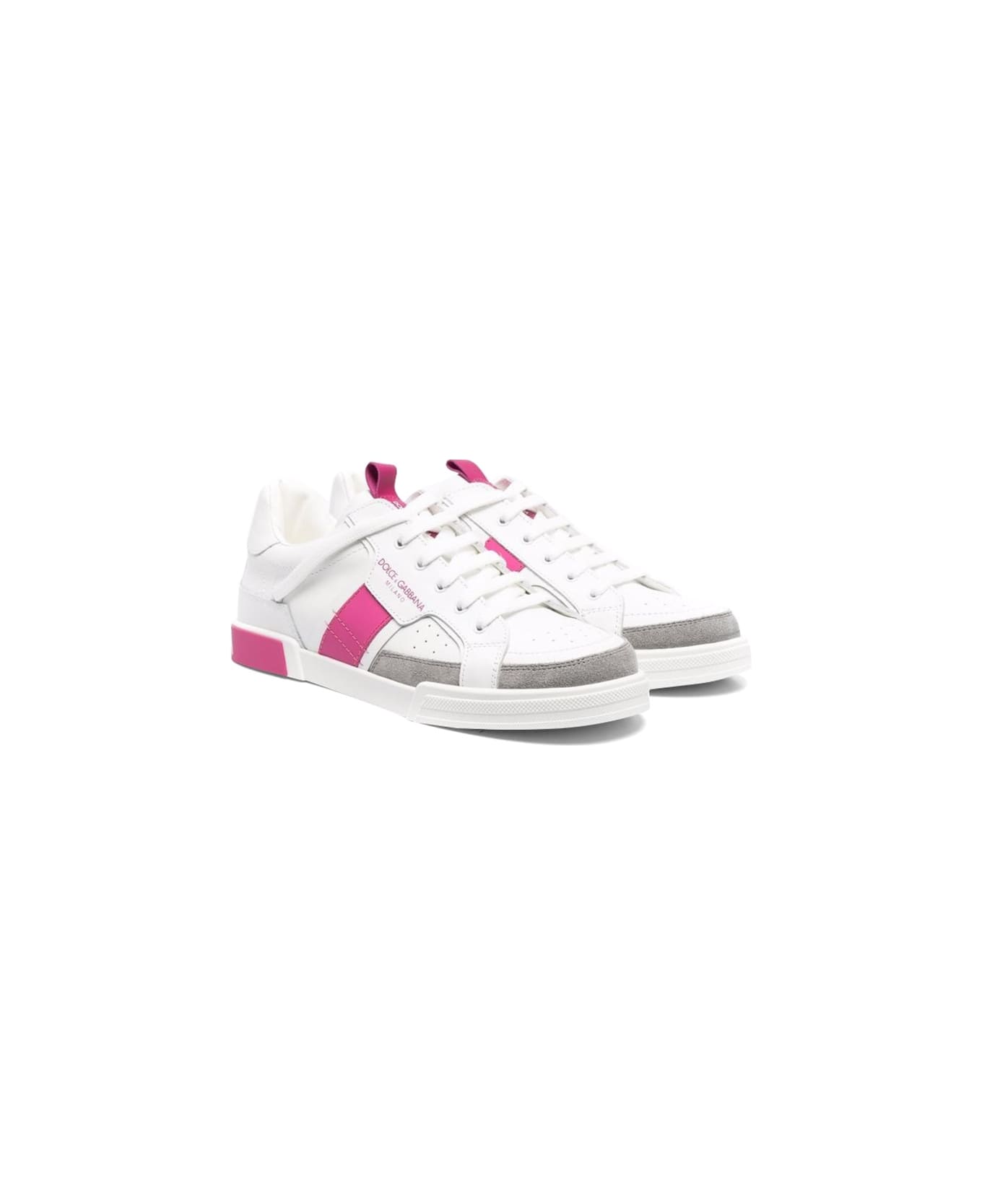 Dolce & Gabbana Low Lace-up Sneaker - WHITE