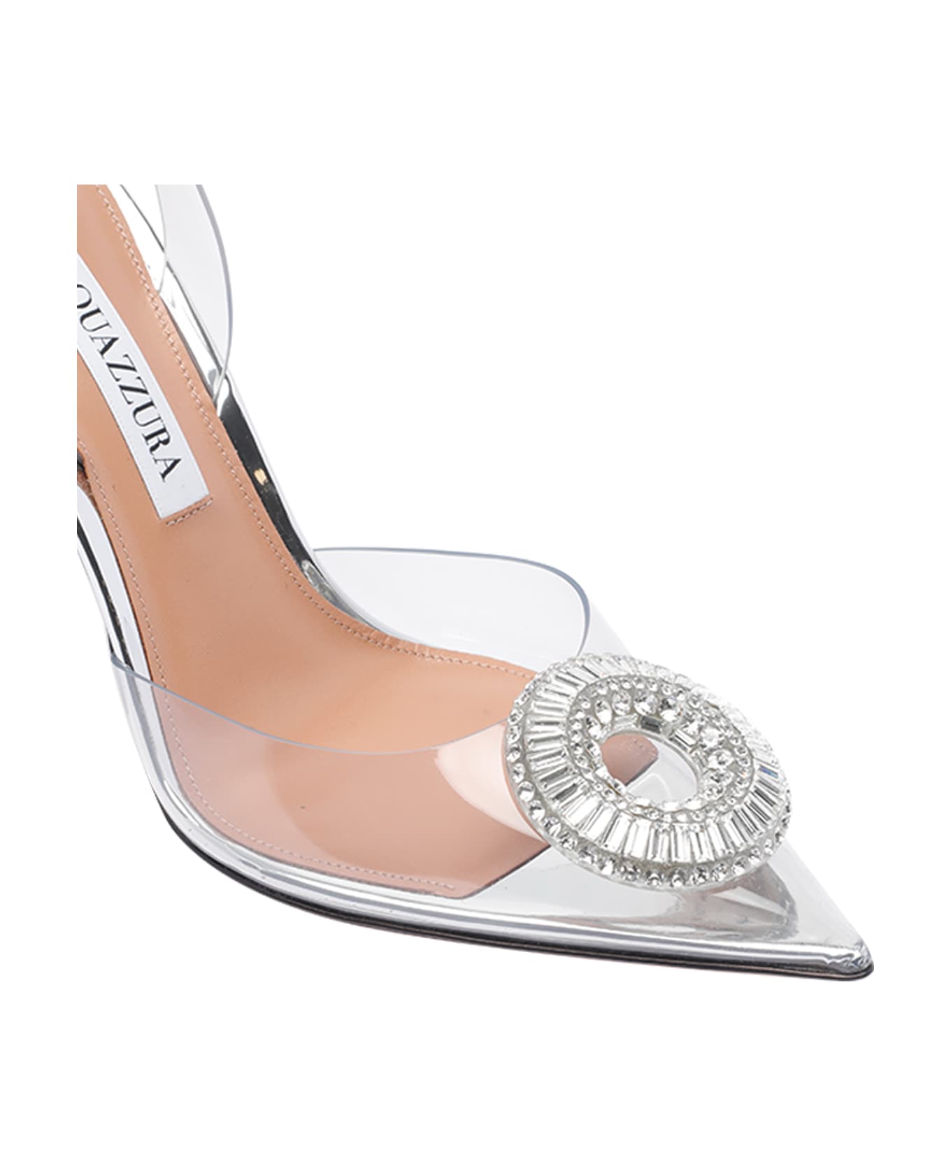Aquazzura Crystal Plexi Pumps - Silver