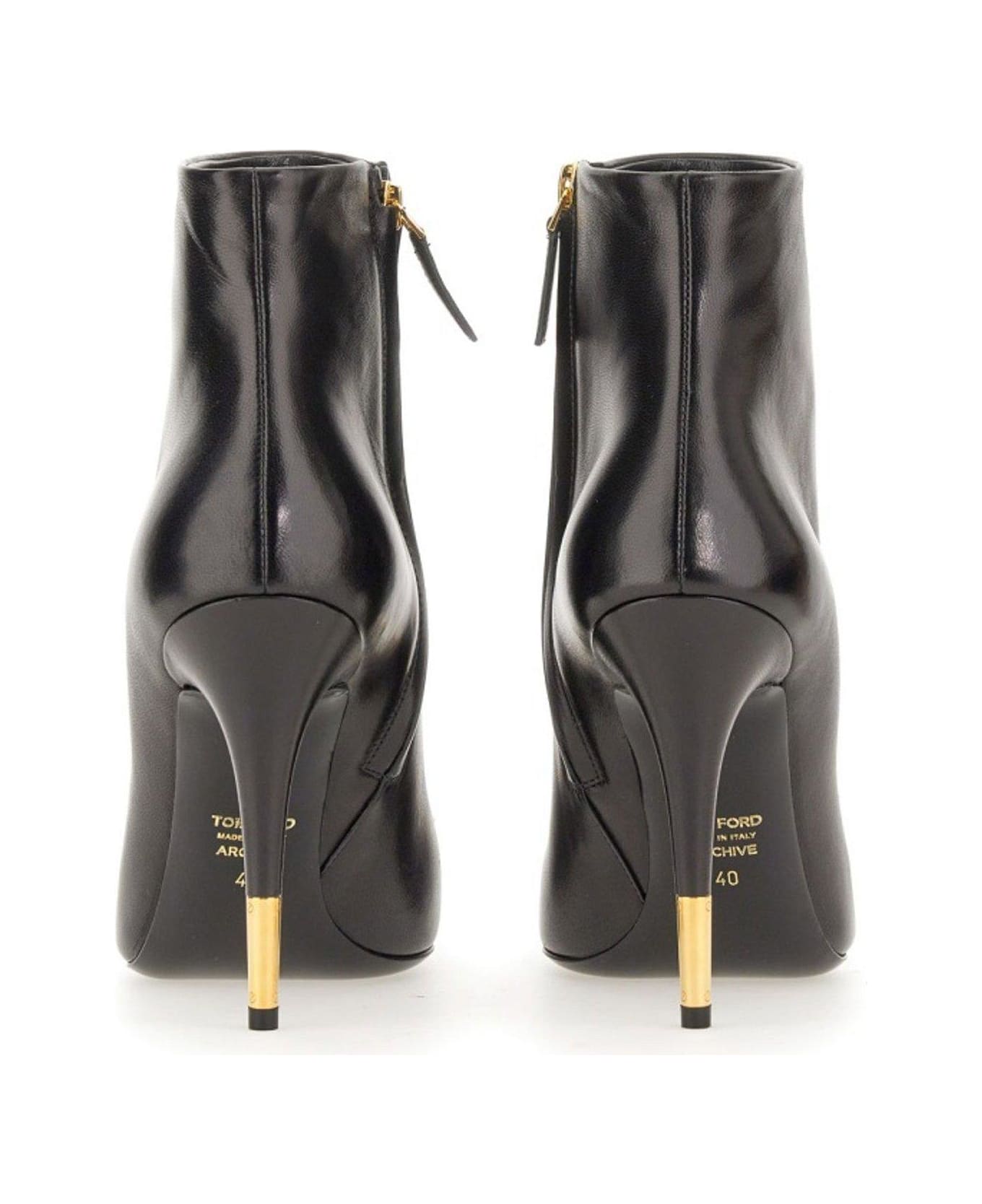 Tom Ford Chain-linked Stiletto-heel Boots - BLACK