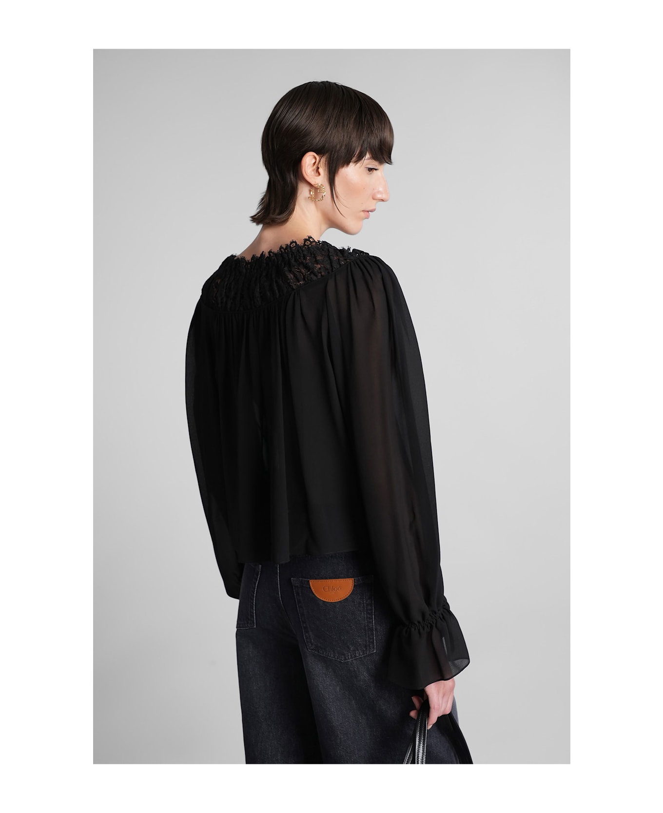 Chloé Blouse In Black Silk - black
