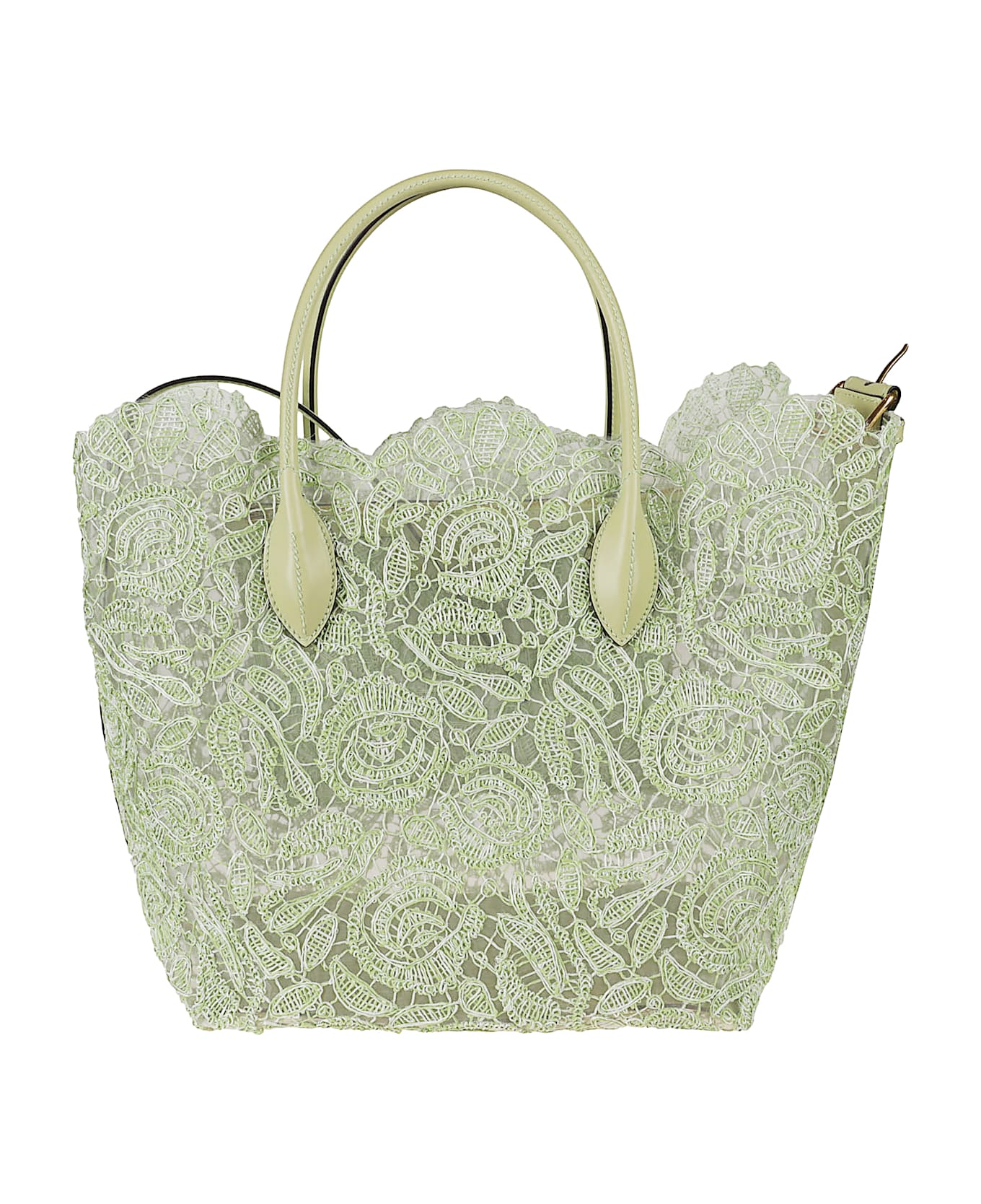 Ermanno Scervino Guipure-lace Tote - Green