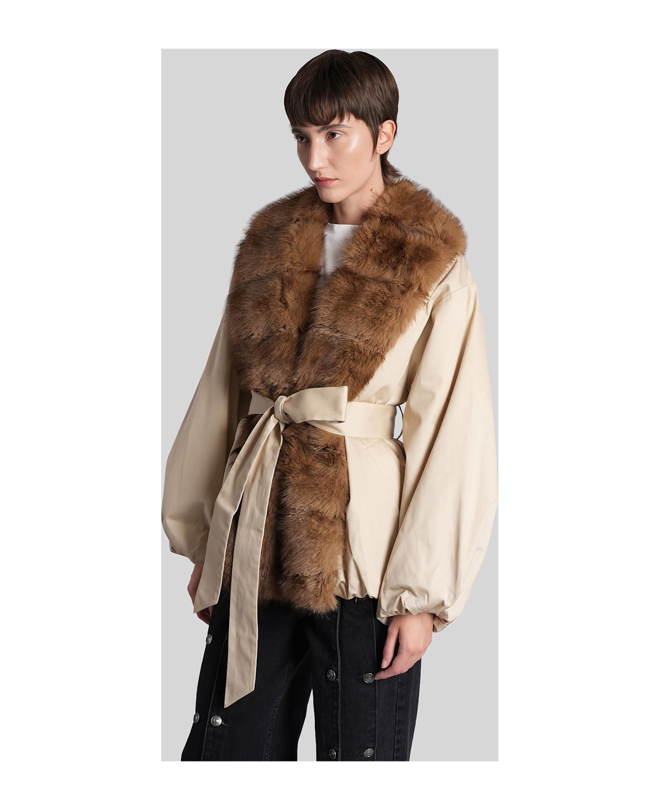 Rotate by Birger Christensen Casual Jacket In Beige Polyester - beige