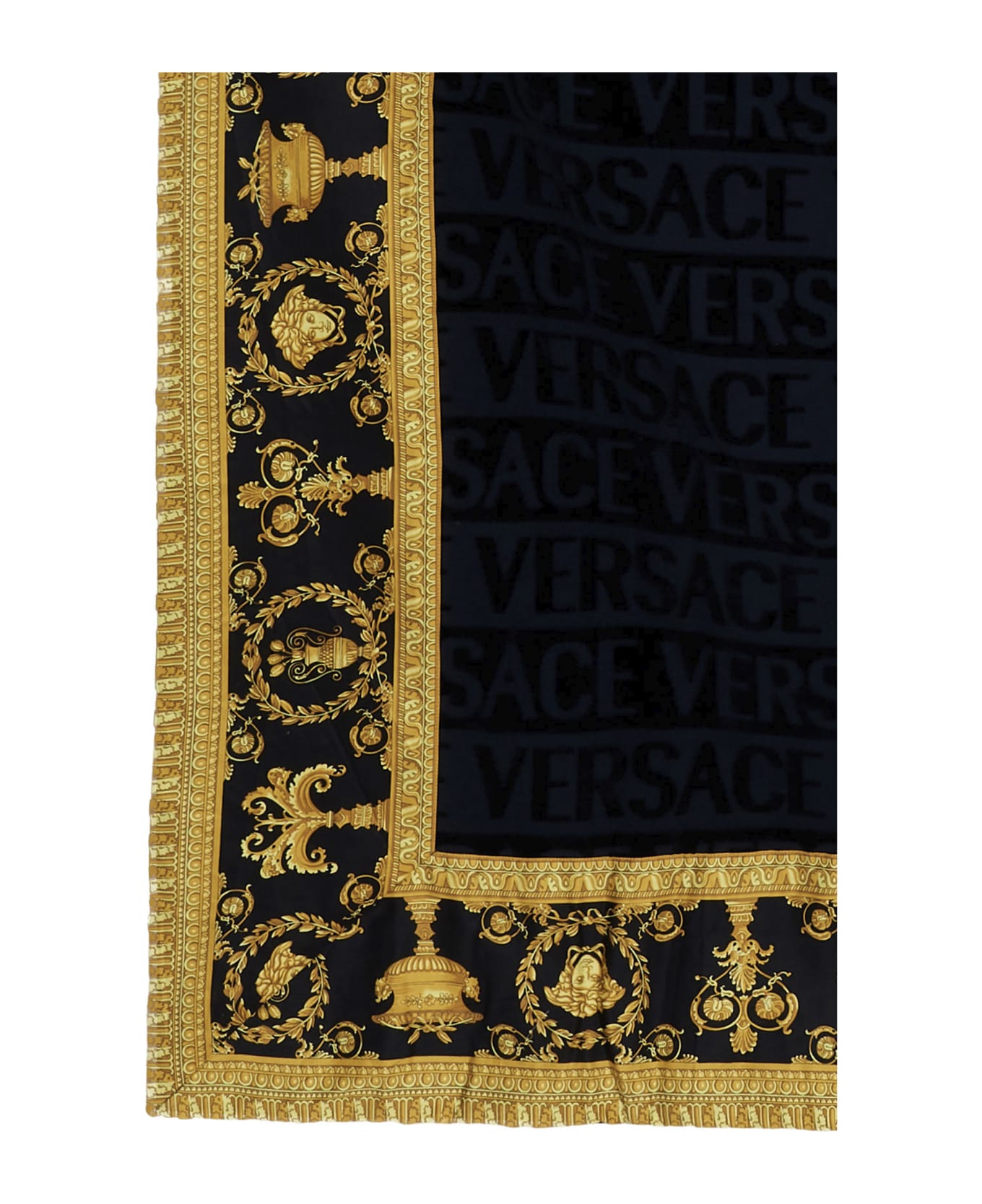 Versace 'barocco' Beach Towel - Blue