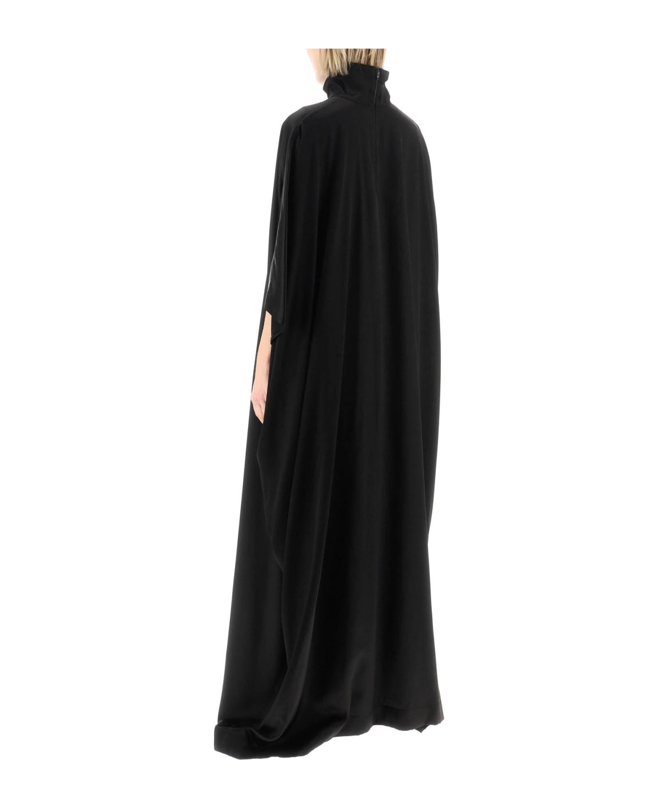 Balenciaga Satin Cape Dress - Black ワンピース＆ドレス