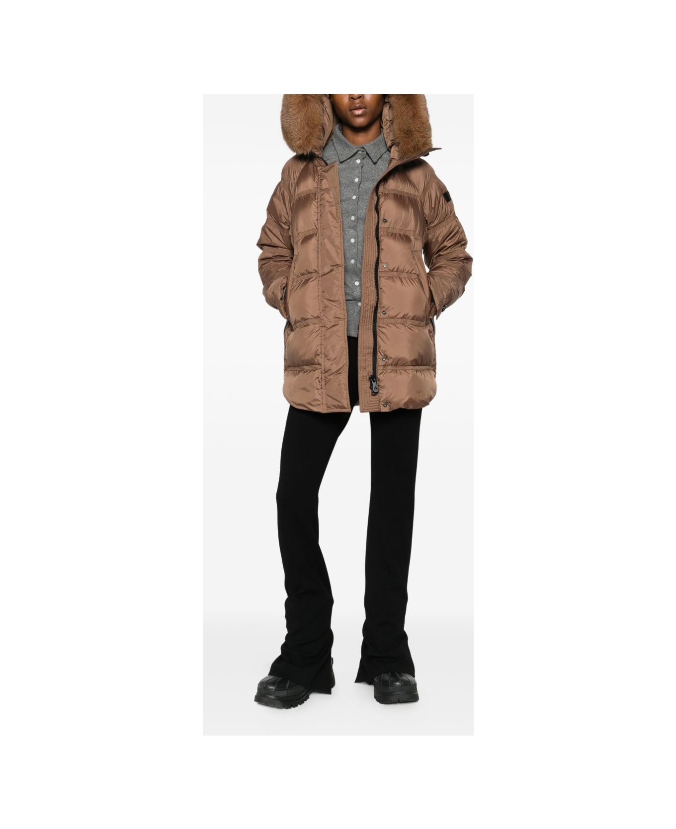 Peuterey Takan Midi Down Jacket - Brown