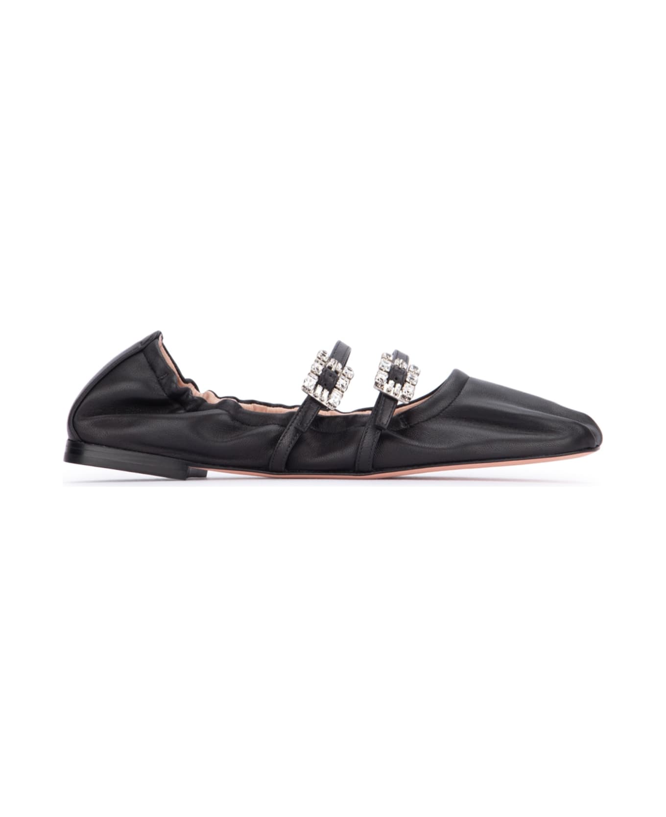 Roger Vivier Mini Strap Strass Soft Ballerina - NERO