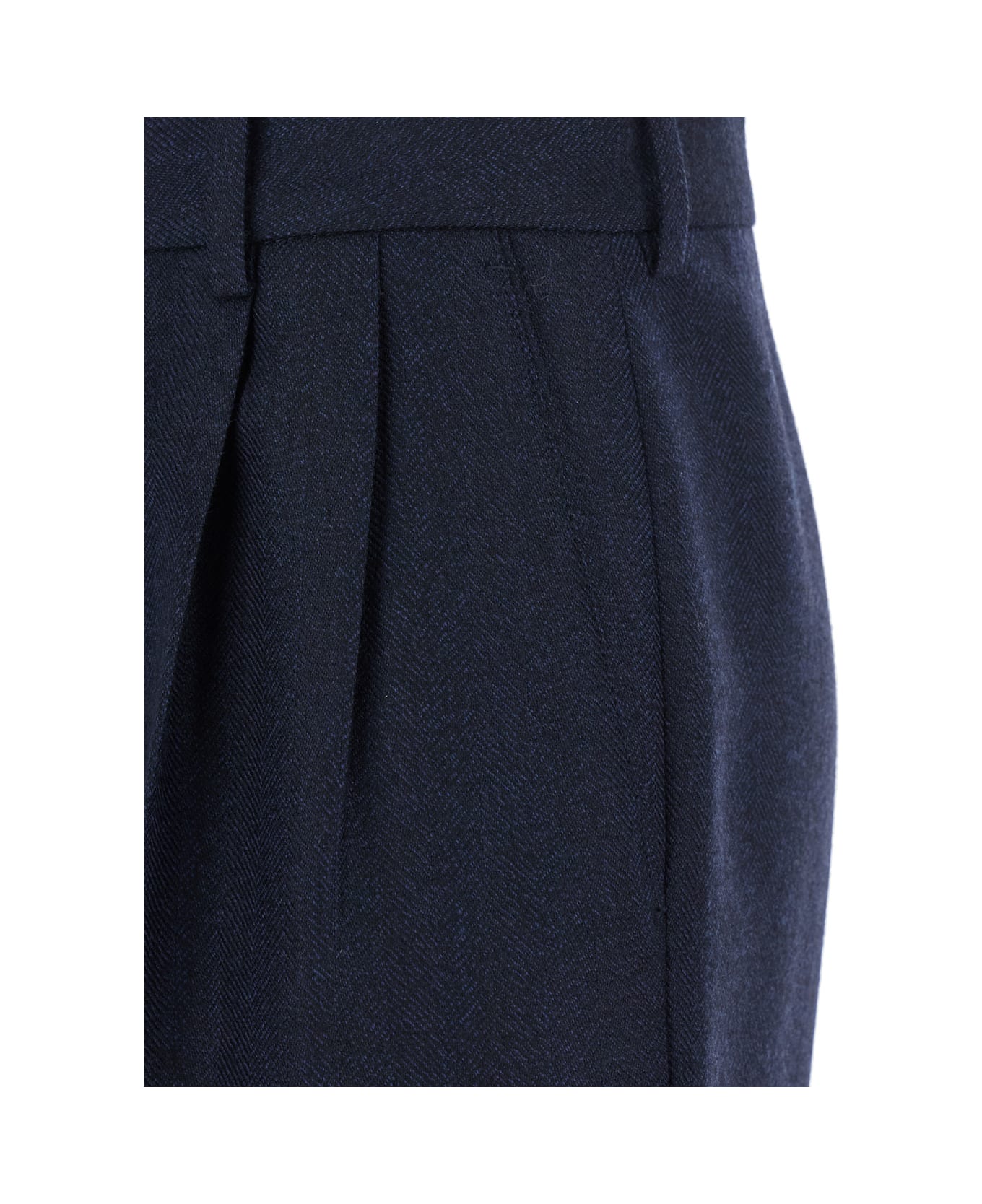 Blazé Milano 
maine
 Blue Pants With Front Pences In Wool Woman - Blu