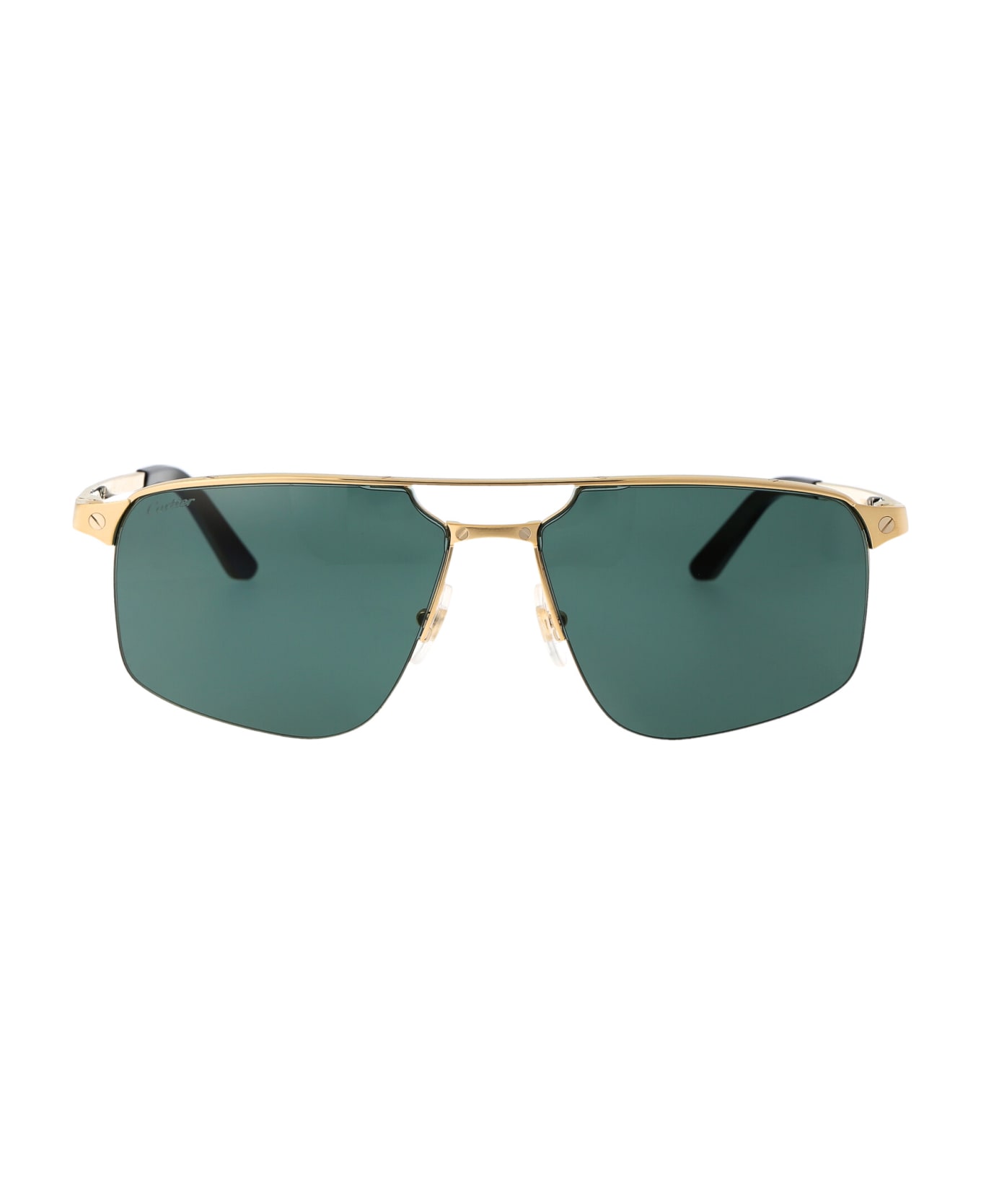 Cartier Eyewear Ct0385s Sunglasses - 002 GOLD GOLD GREEN サングラス