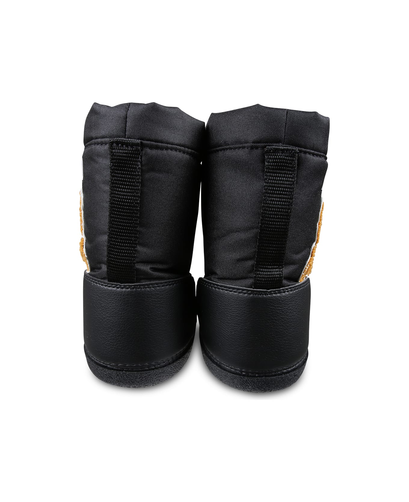 Moschino Black Snow Boots For Kids With Teddy Bear - Black