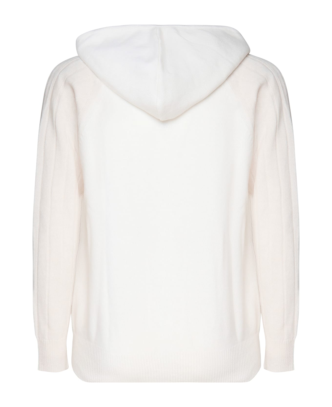 Eleventy Knit With Zip Closure - WHITE AND IVORY