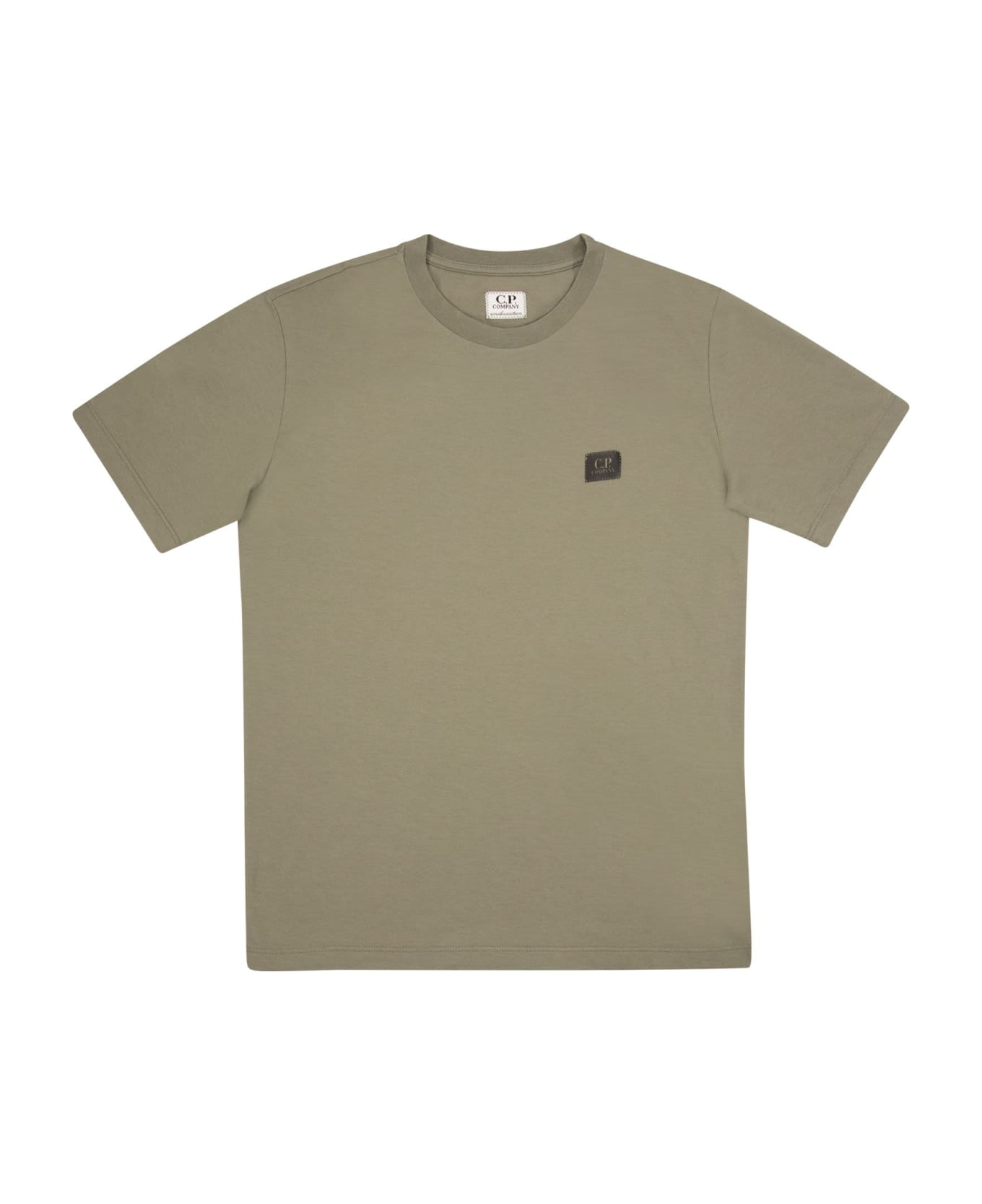 C.P. Company Crew-neck T-shirt With Logo - Green Tシャツ＆ポロシャツ