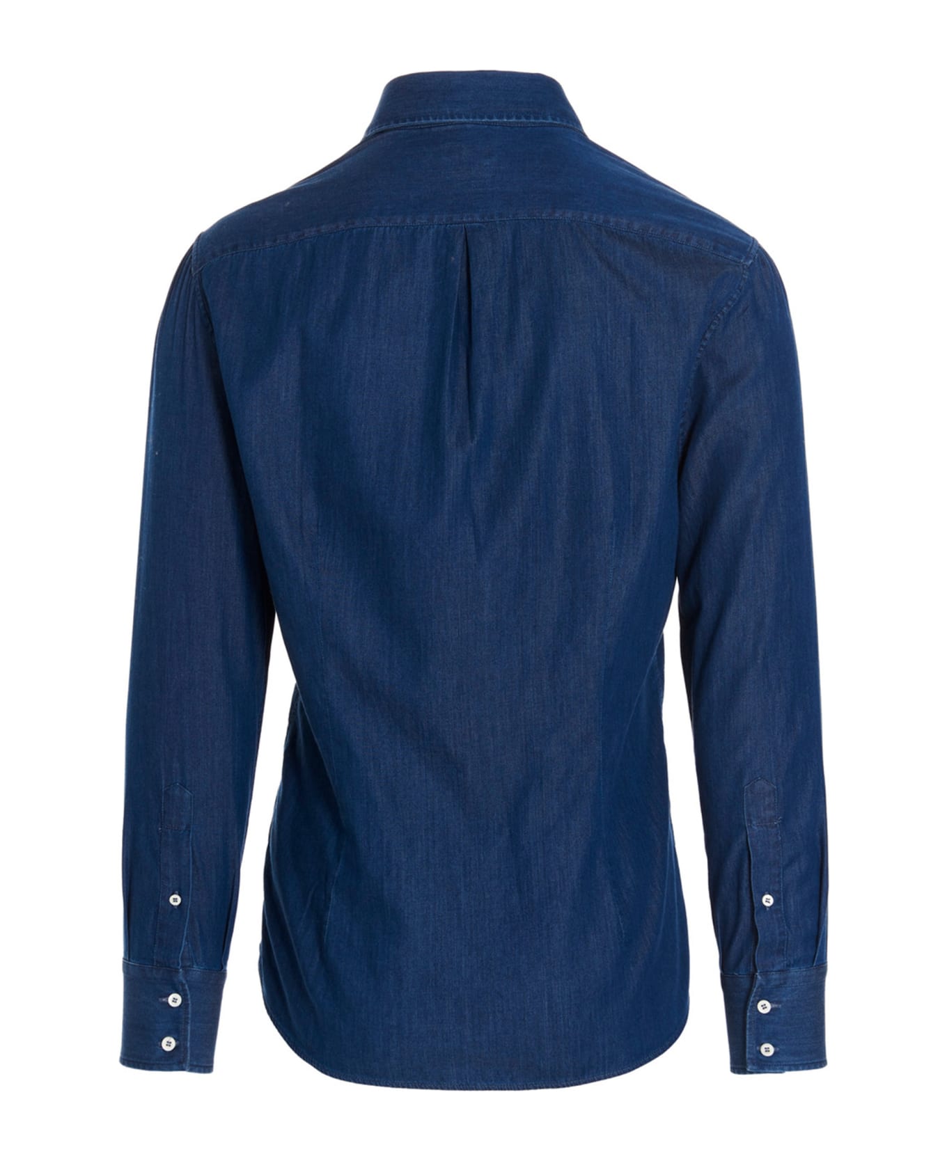Brunello Cucinelli Long-sleeved Buttoned Shirt - Blue