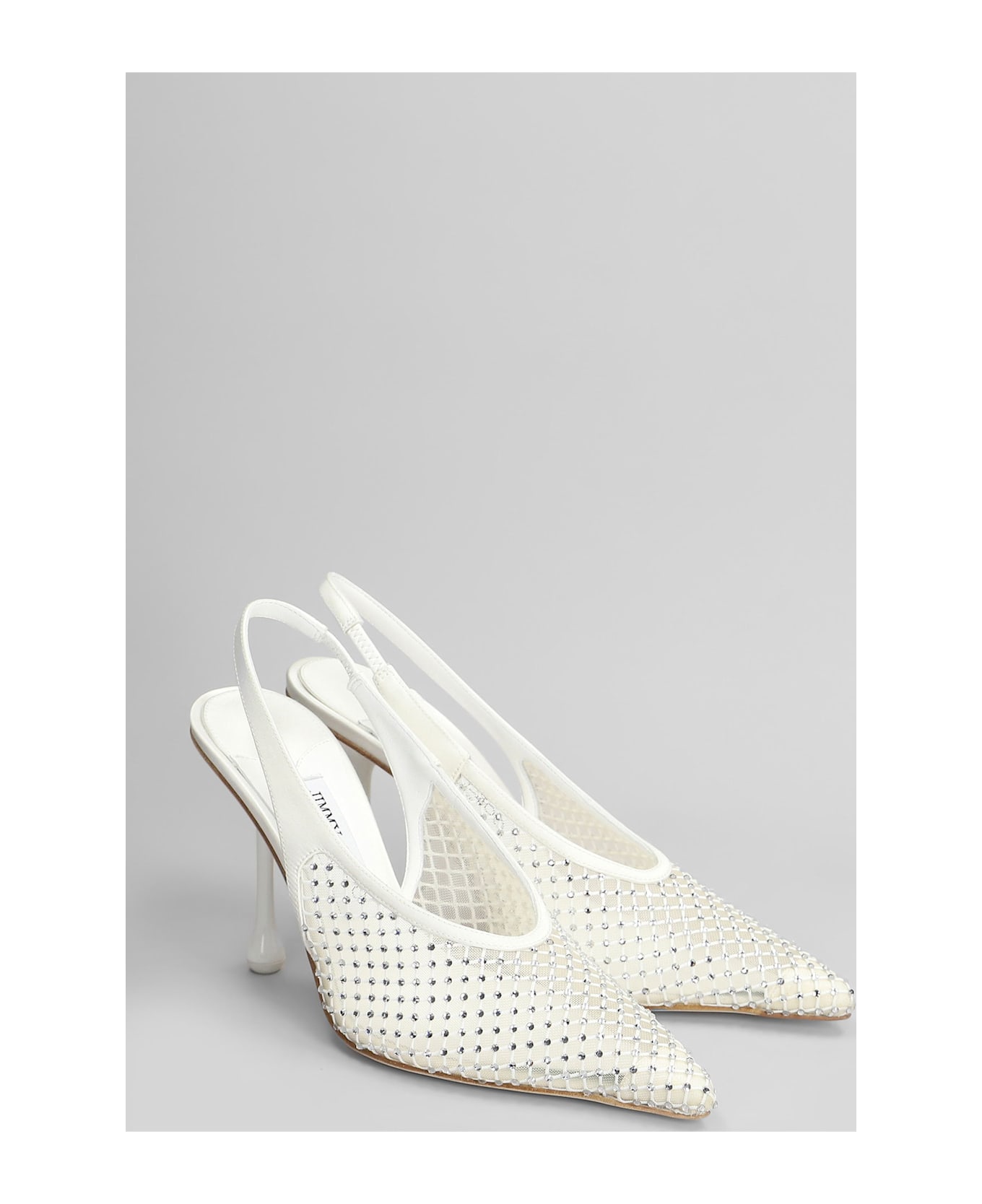 Jimmy Choo Isa 985 Pumps In White Leather - white
