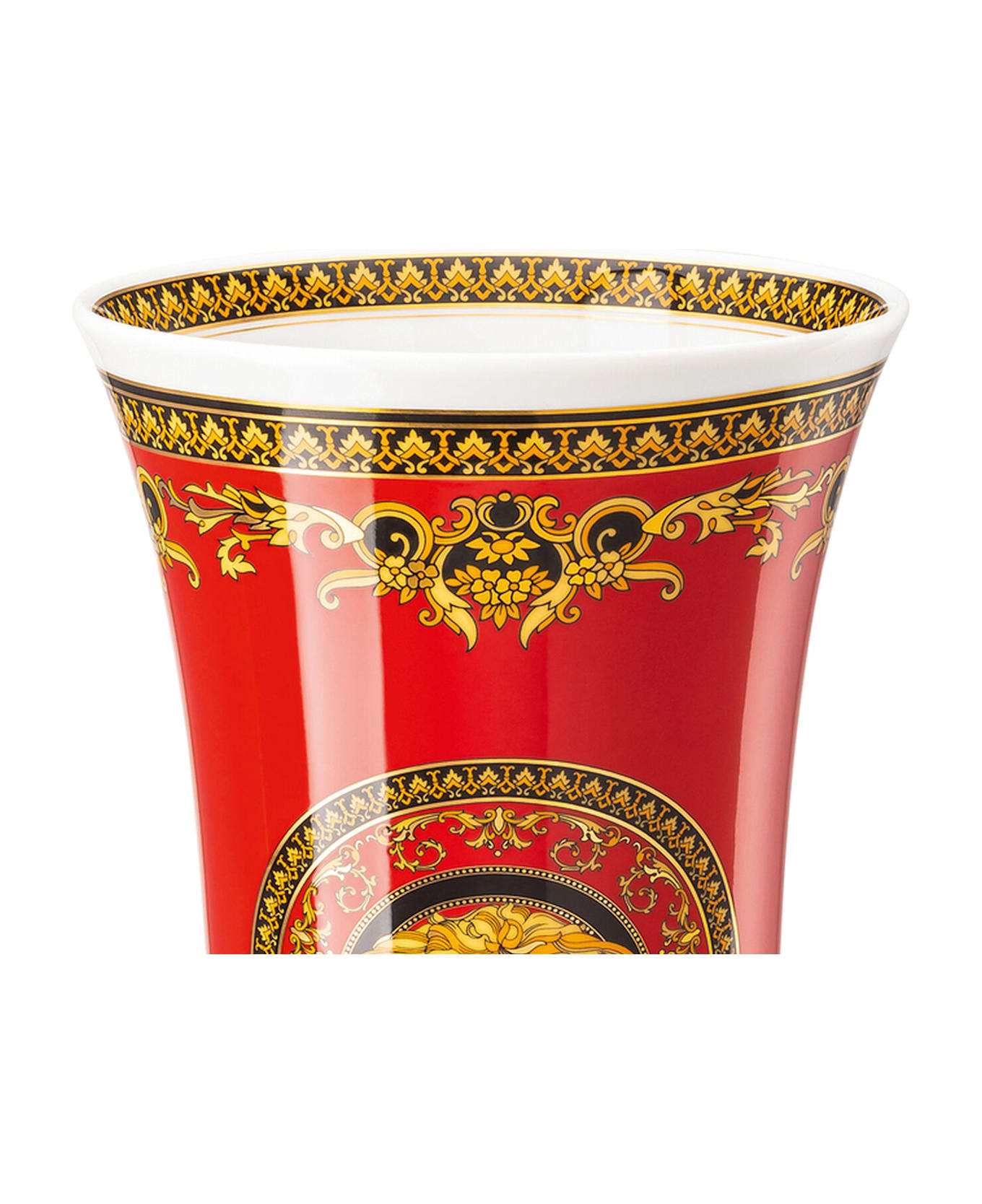 Versace Vaso Medusa Rosso Cm 26 - Rosso