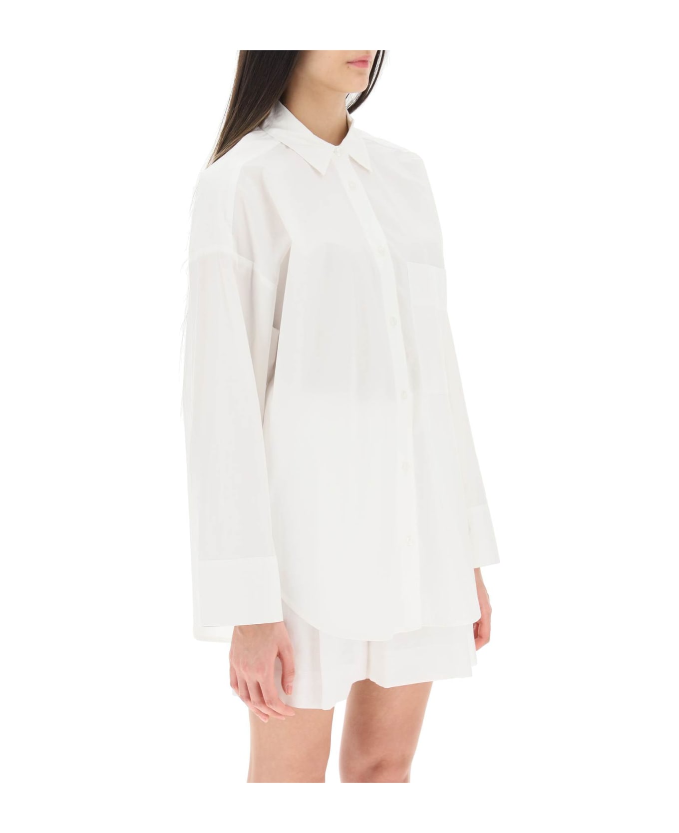 By Malene Birger Derris Boxy Fit Shirt In Organic Cotton - PURE WHITE (White) シャツ