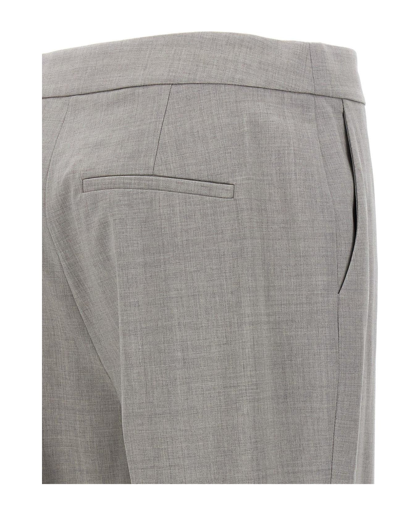 Theory Treeca Straight-leg Tailored Pants - Grey