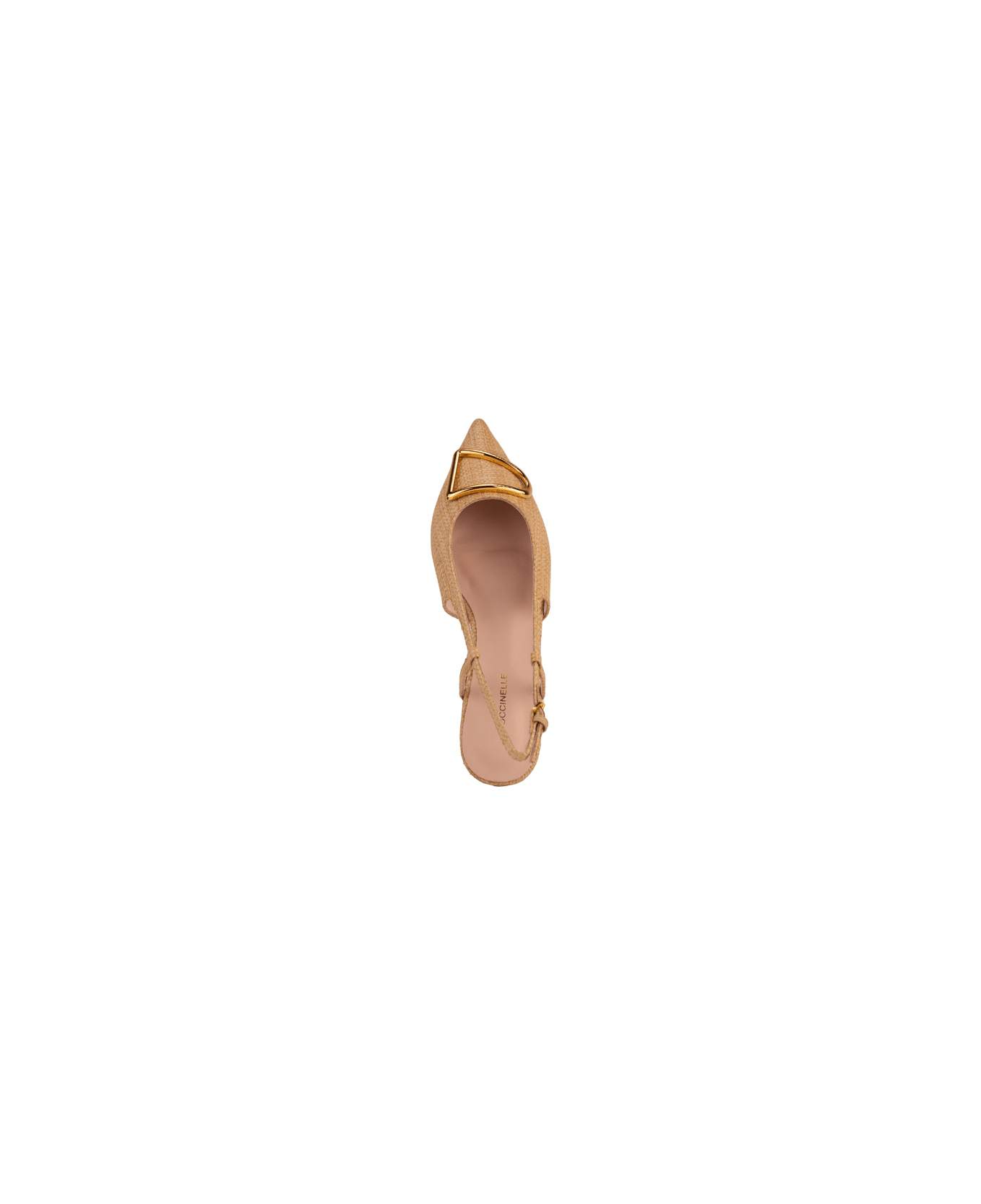 Coccinelle Raffia Sandal - Natural/cuir