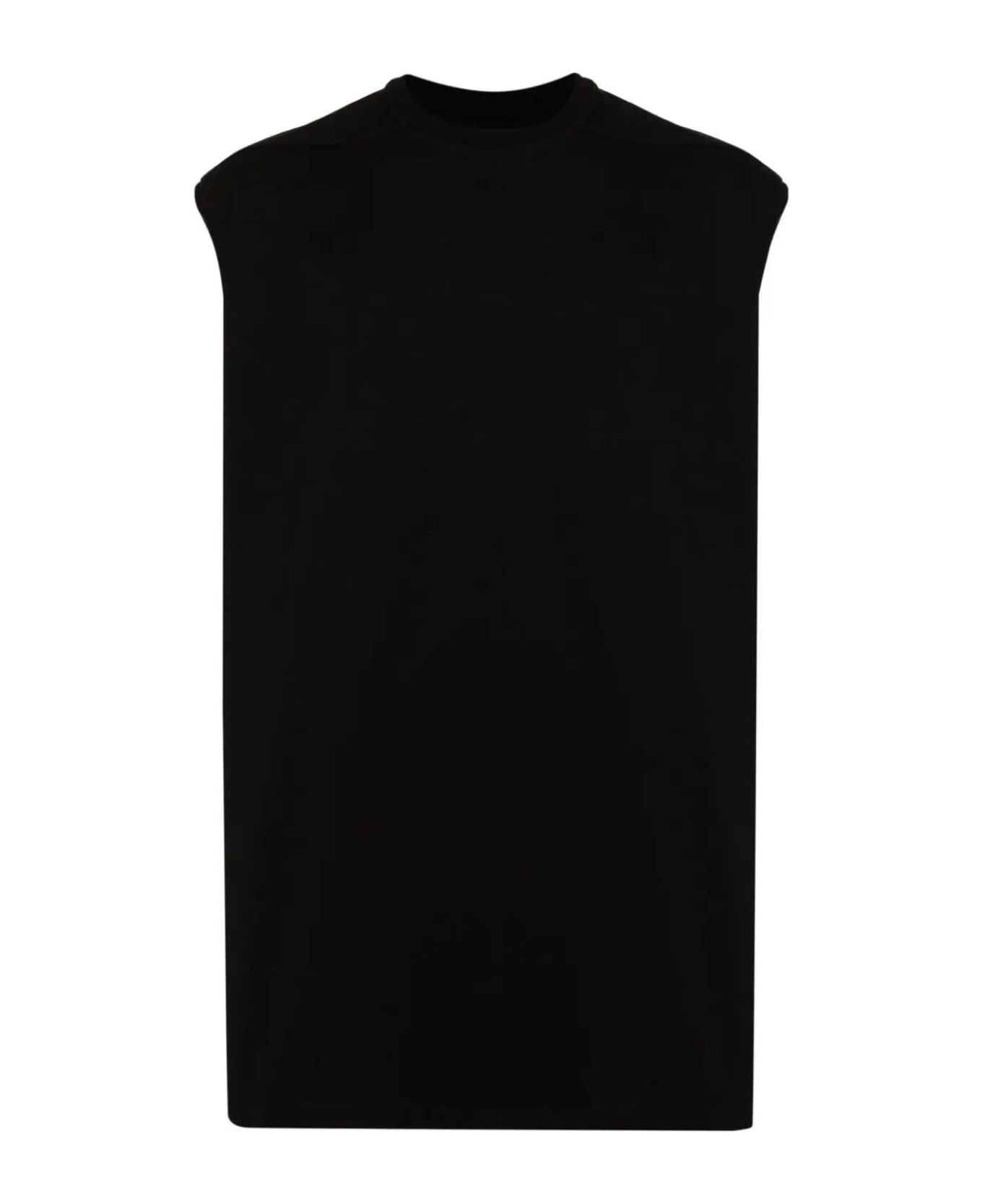Rick Owens Black Organic Cotton T-shirt - BLACK