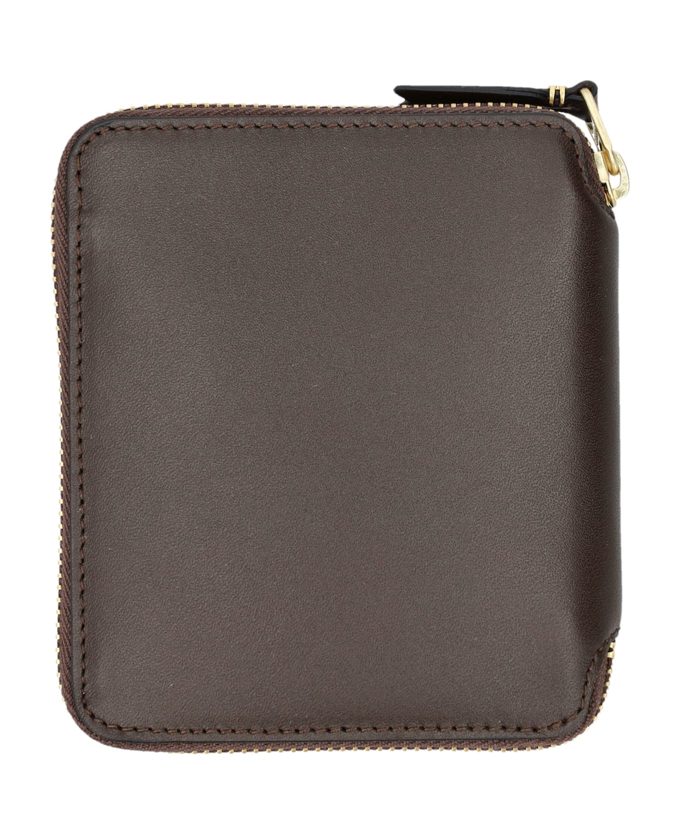 Comme des Garçons Wallet Vertical Zip Around Wallet - BROWN