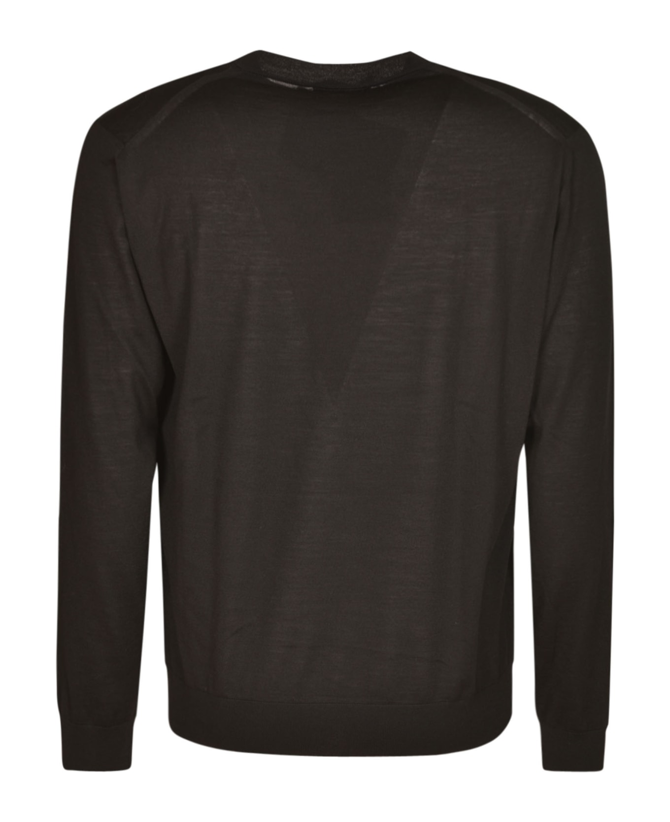 Prada Rib Trim Plain Sweater - Black