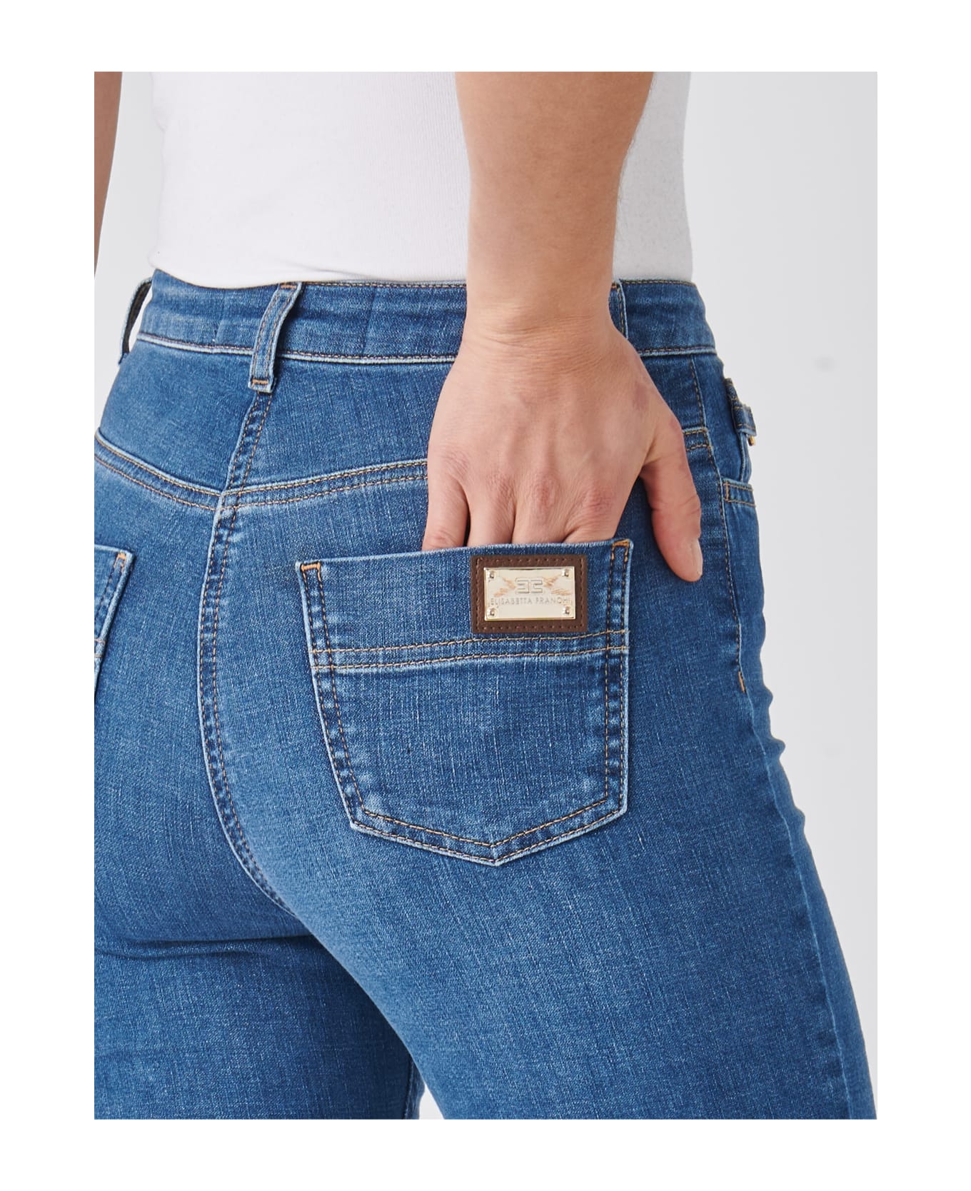 Elisabetta Franchi Cotton Jeans - DENIM BLU
