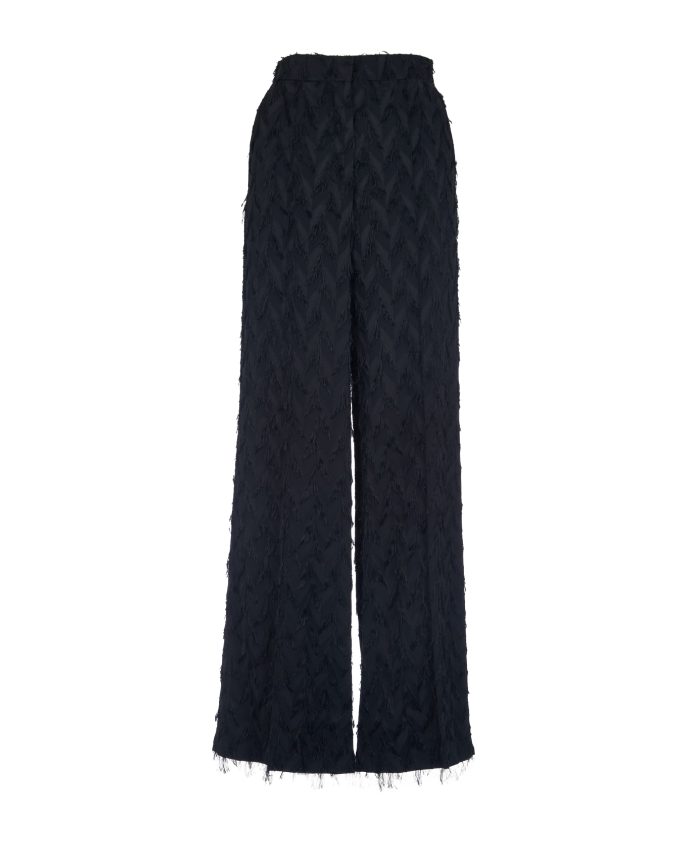 MSGM Concealed Fringed Trousers - Nero ボトムス