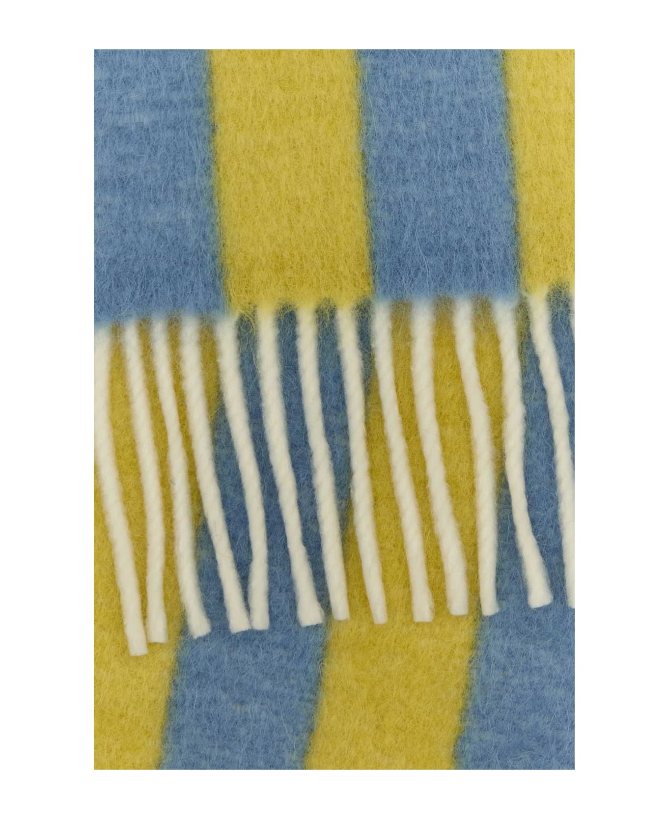 Marni Embroidered Wool Blend Scarf - BLUELILAC