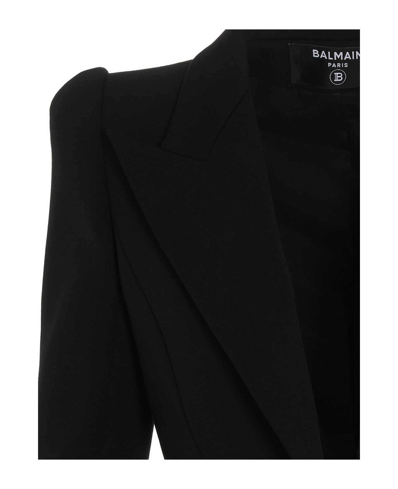 Balmain Single-breasted Blazer Jacket - Black  