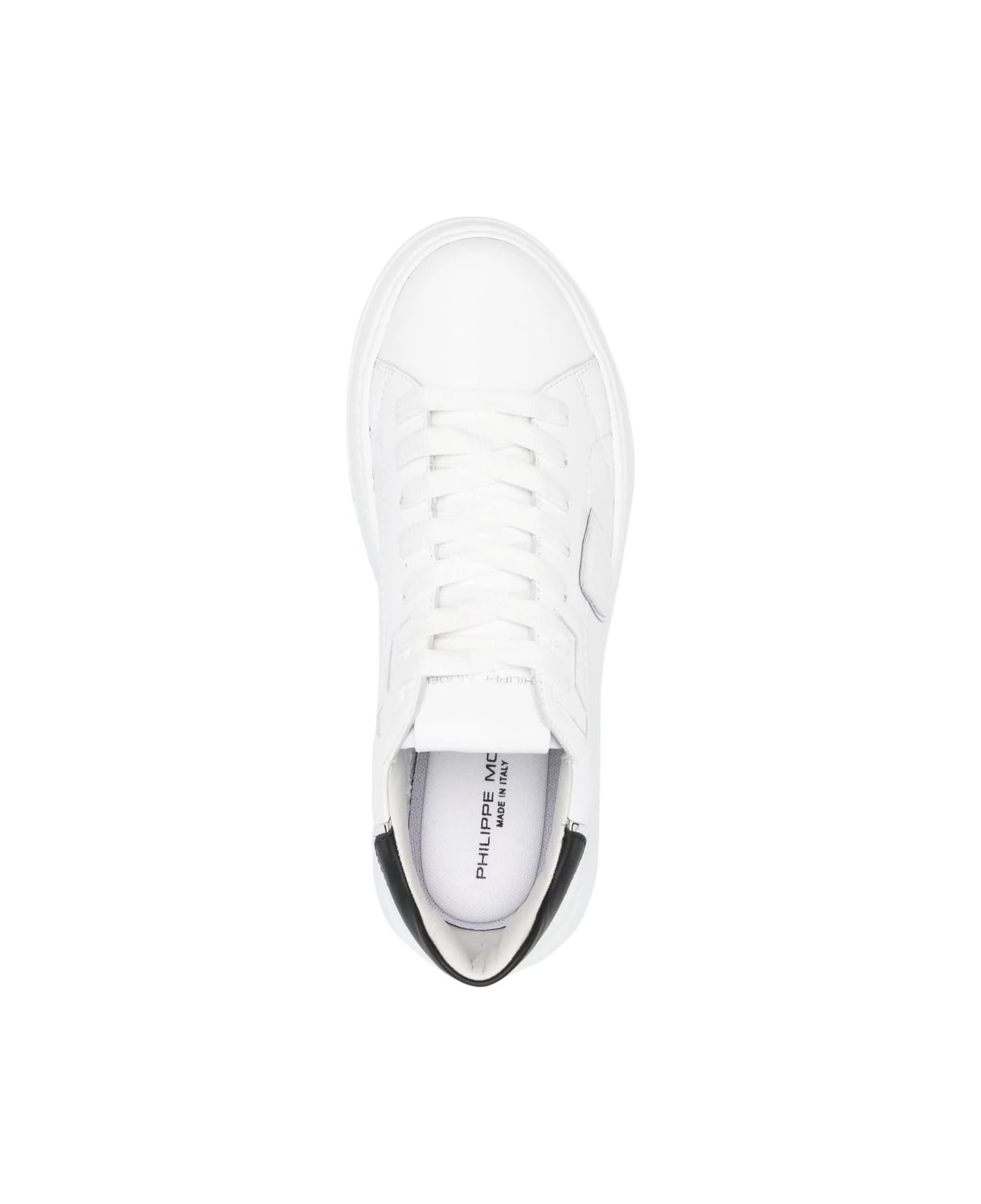Philippe Model Tres Temple Sneakers - White And Black - White