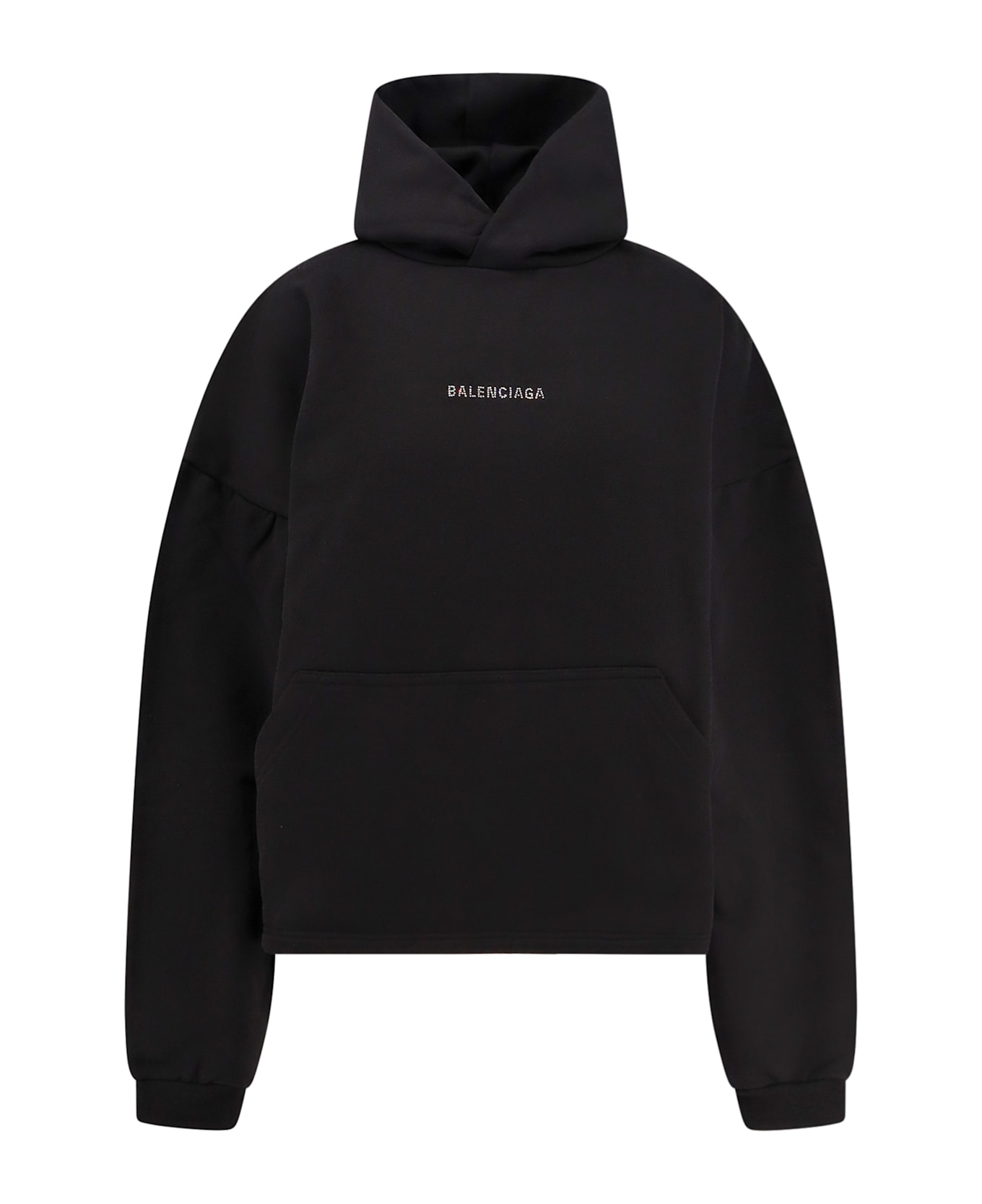 Balenciaga 'balenciaga Back Strass' Hoodie - Black