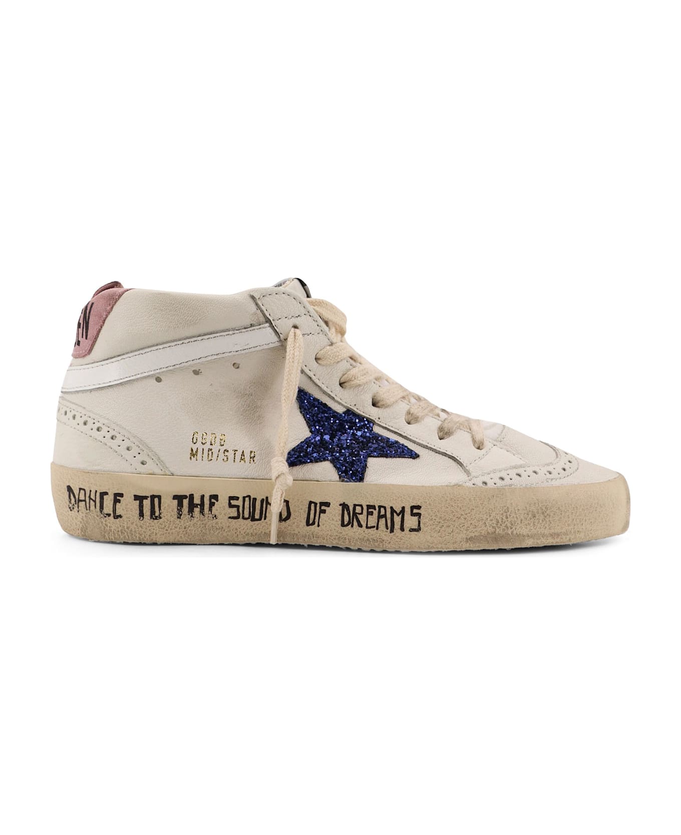 Golden Goose Leather Sneakers - Whiteblue pink