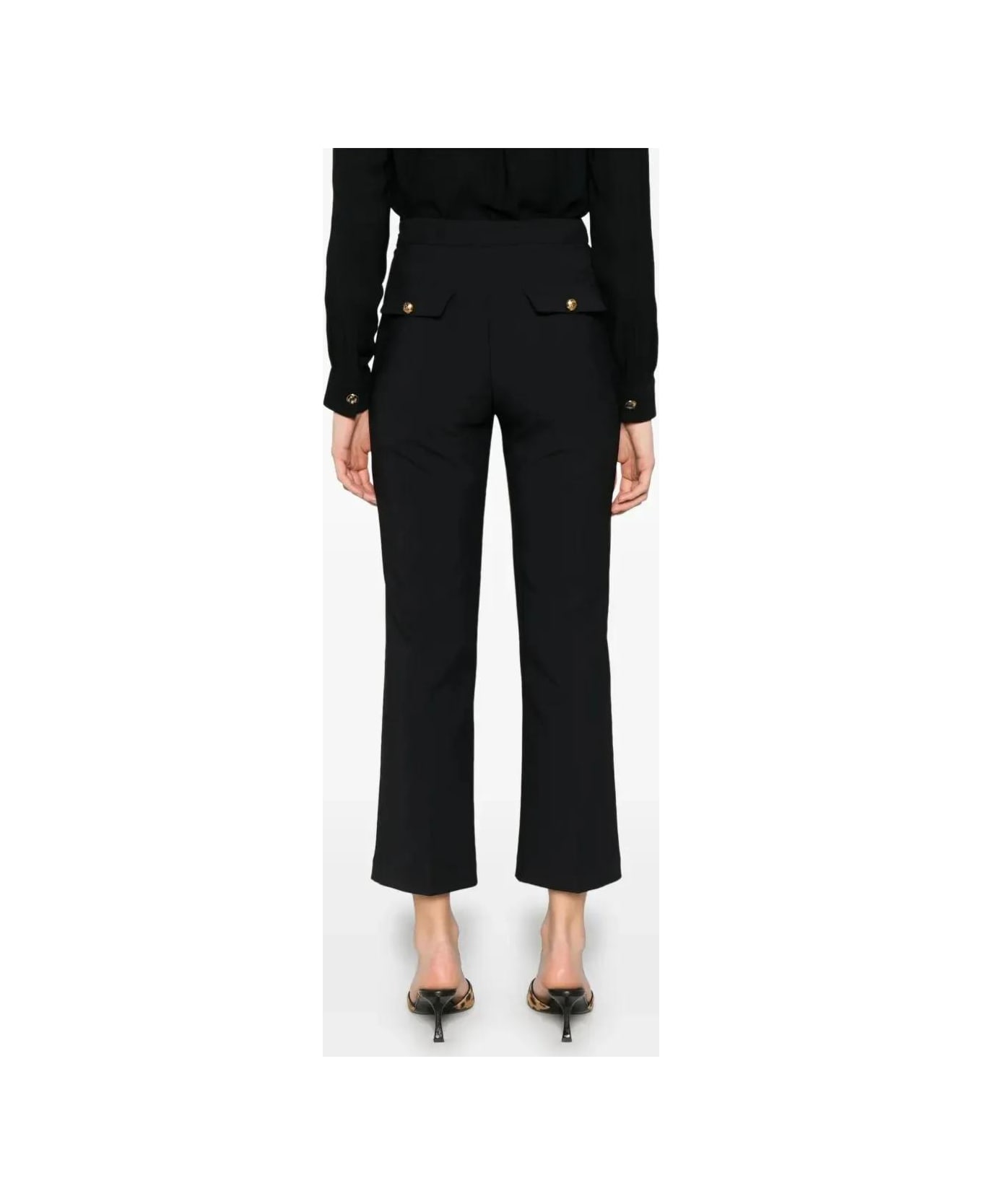 Elisabetta Franchi Cropped Trousers - Black
